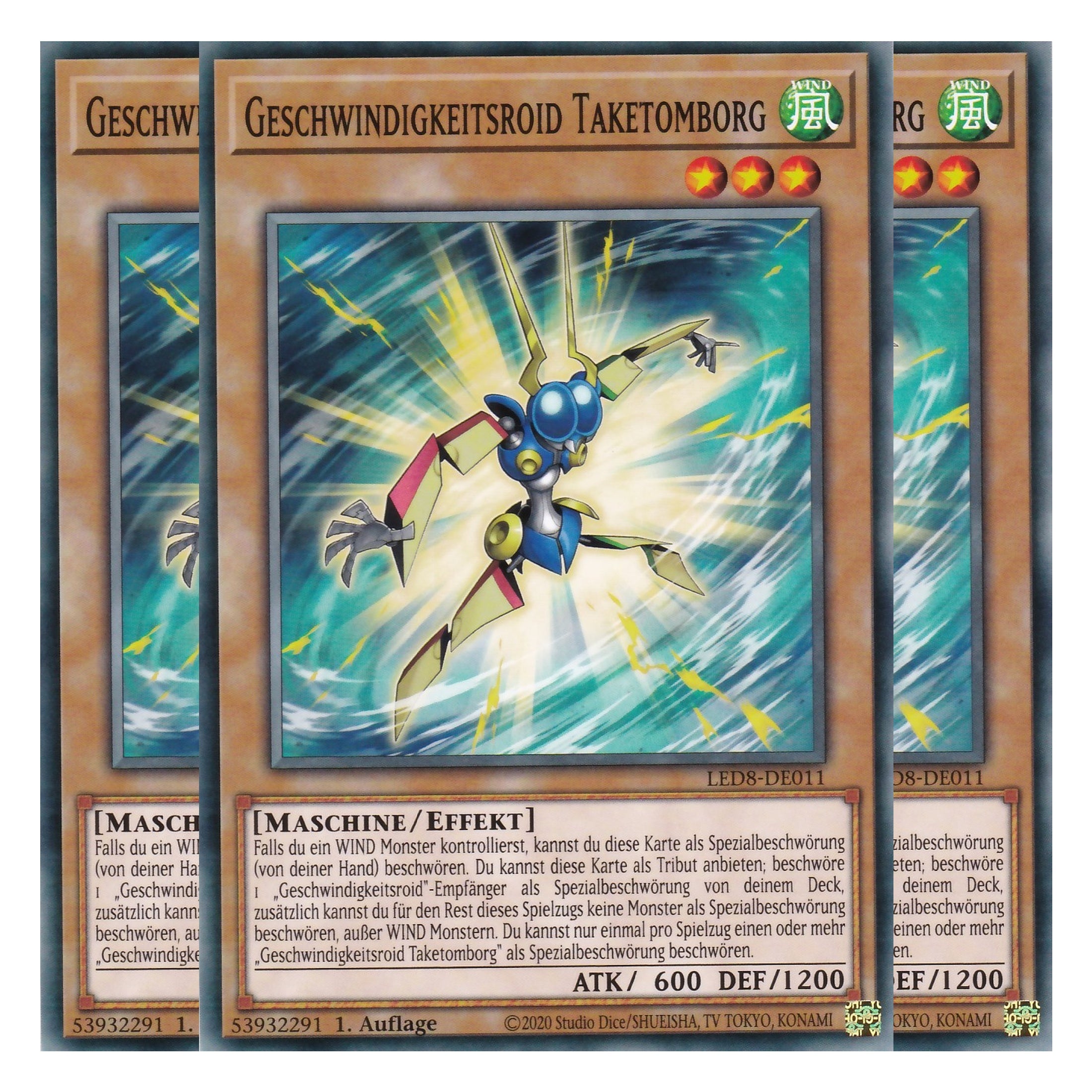 Geschwindigkeitsroid Taketomborg - LED8-DE011 - Common - Deutsch - 1. Auflage - Legendary Duelists: Synchro Storm - Playset (3 Kopien)