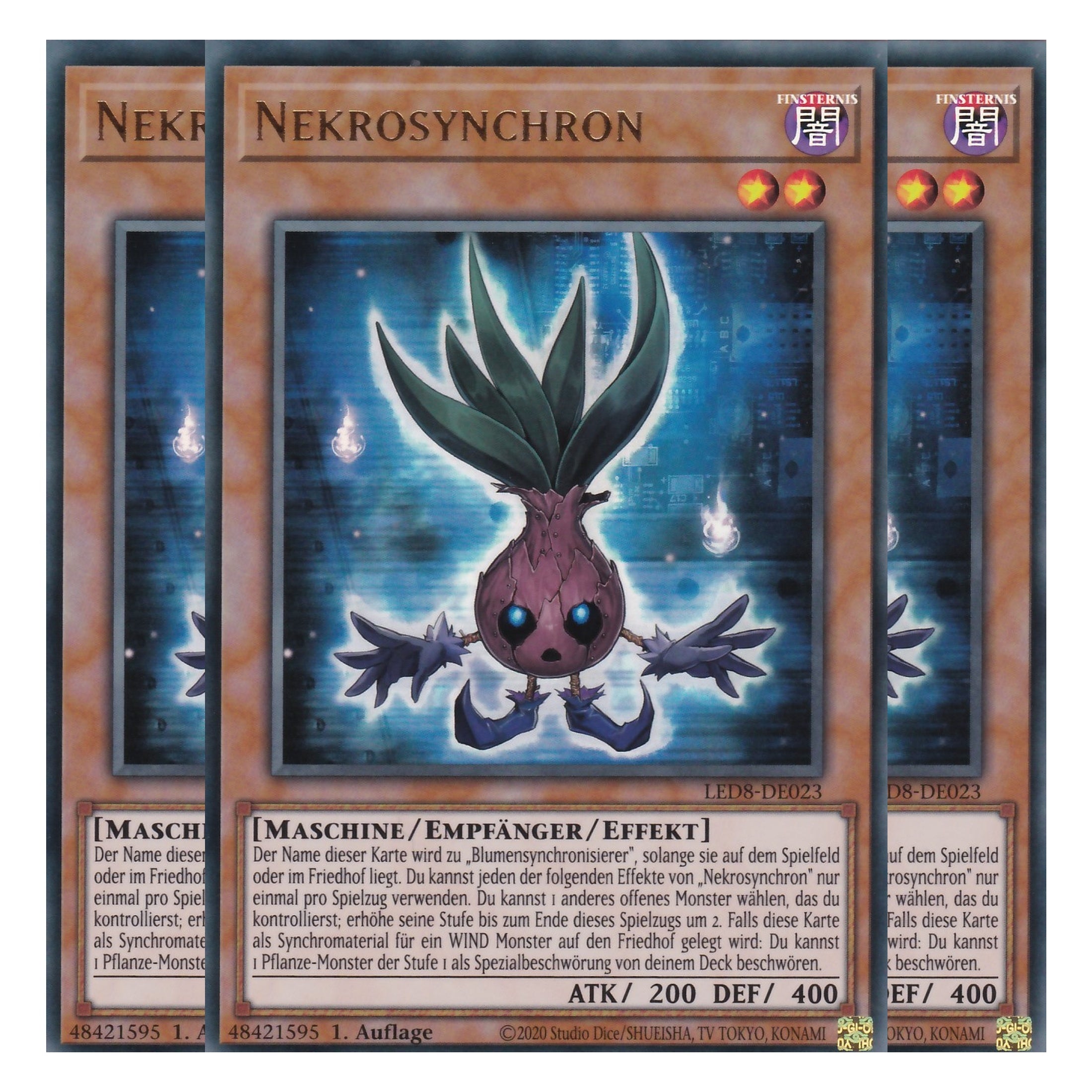 Nekrosynchron - LED8-DE023 - Ultra Rare - Deutsch - 1. Auflage - Legendary Duelists: Synchro Storm - Playset (3 Kopien)
