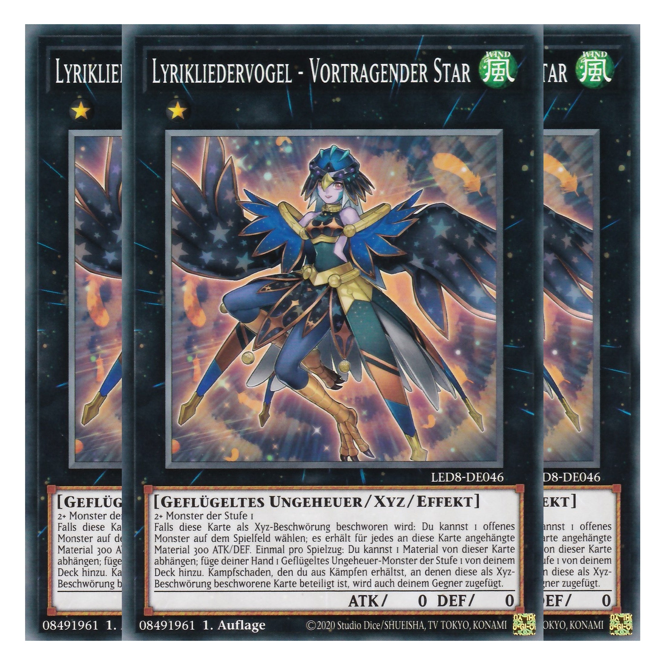 Lyrikliedervogel - Vortragender Star - LED8-DE046 - Common - Deutsch - 1. Auflage - Legendary Duelists: Synchro Storm - Playset (3 Kopien)