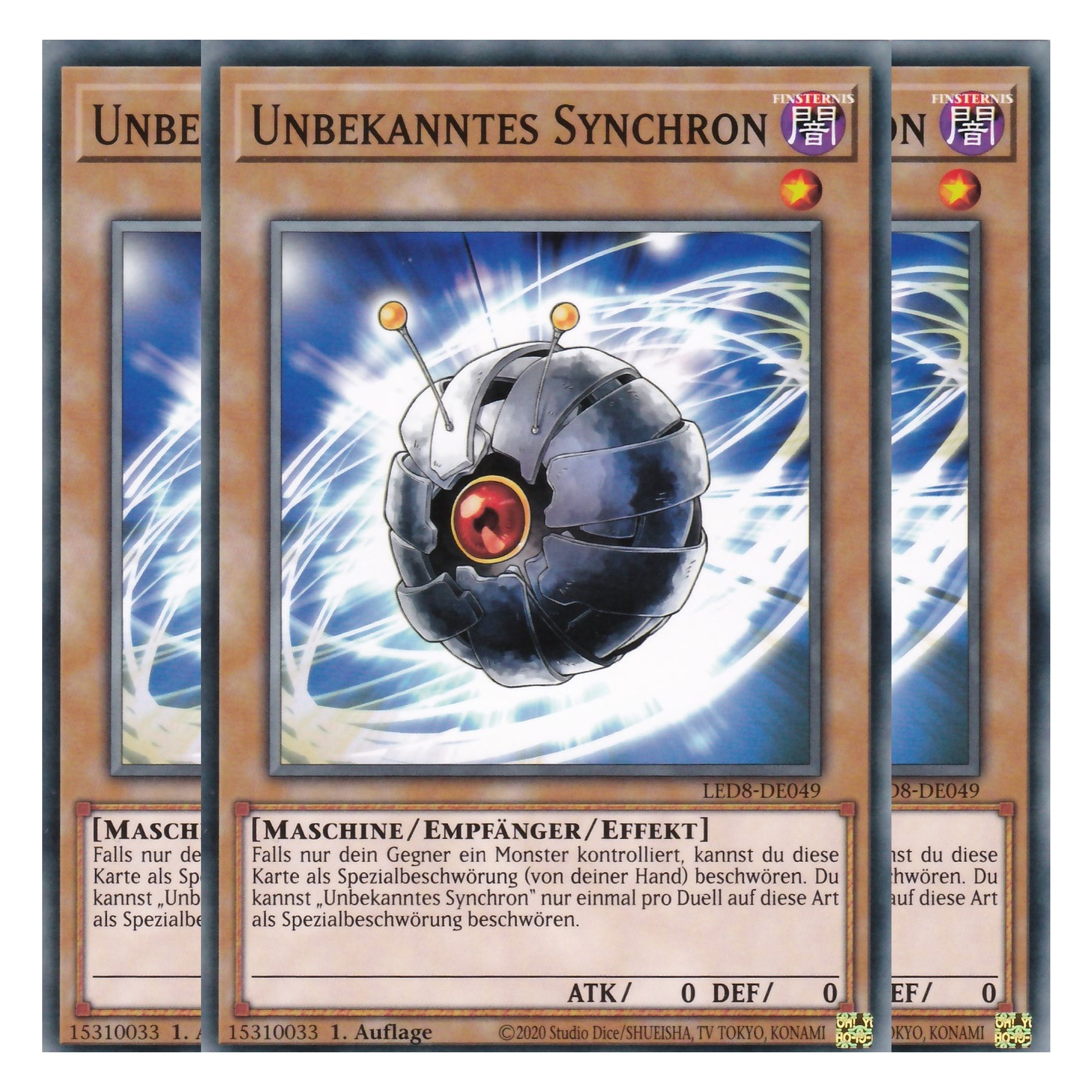 Unbekanntes Synchron - LED8-DE049 - Common - Deutsch - 1. Auflage - Legendary Duelists: Synchro Storm - Playset (3 Kopien)