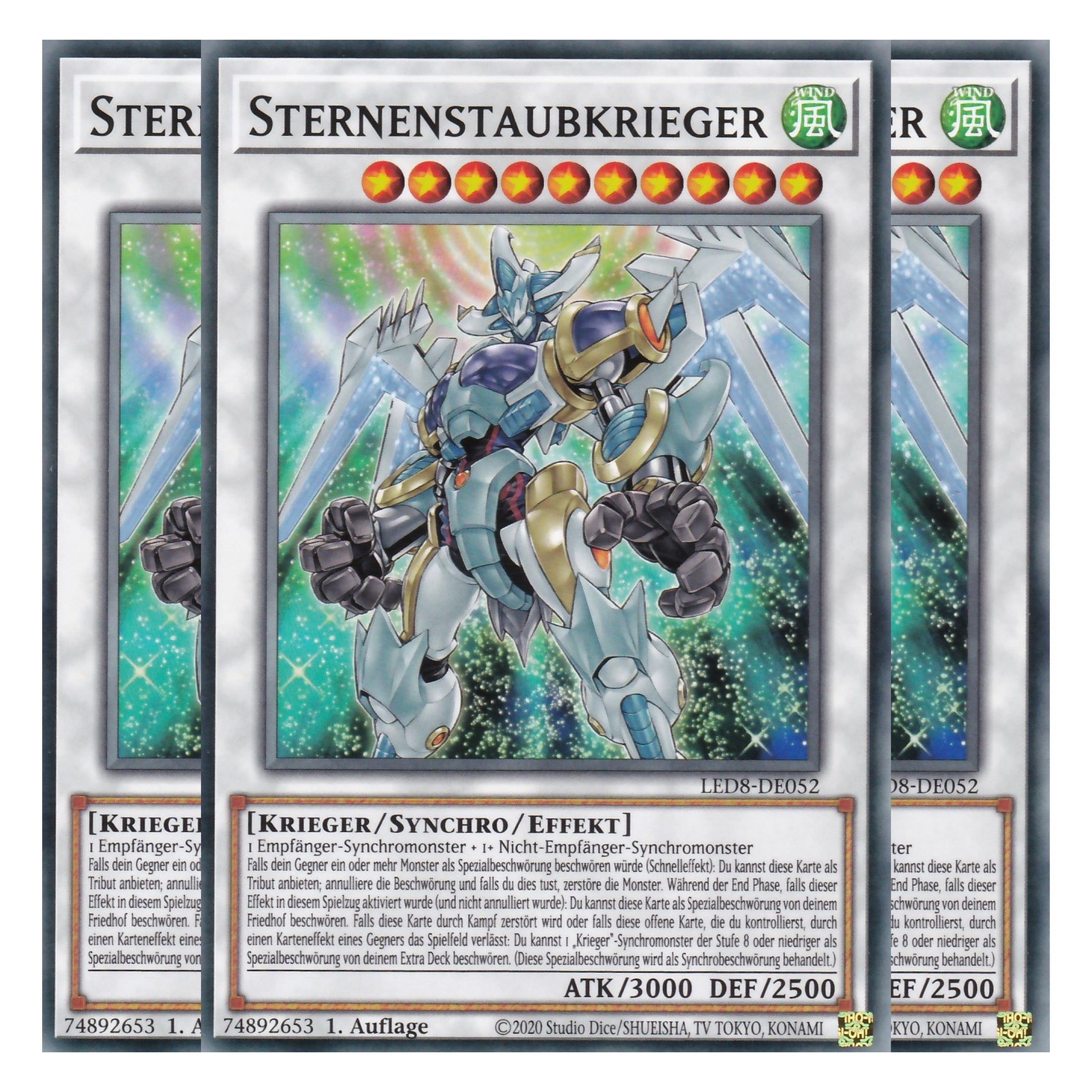 Sternenstaubkrieger - LED8-DE052 - Common - Deutsch - 1. Auflage - Legendary Duelists: Synchro Storm - Playset (3 Kopien)