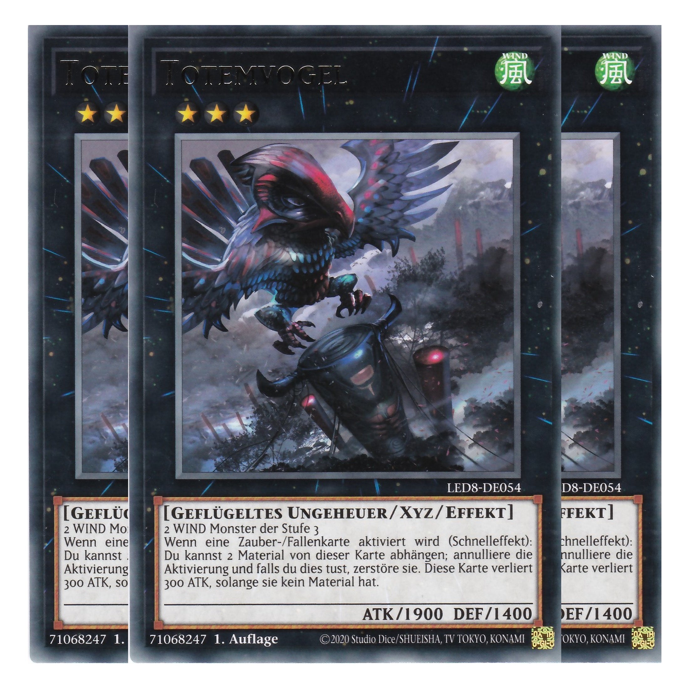 Totemvogel - LED8-DE054 - Rare - Deutsch - 1. Auflage - Legendary Duelists: Synchro Storm - Playset (3 Kopien)