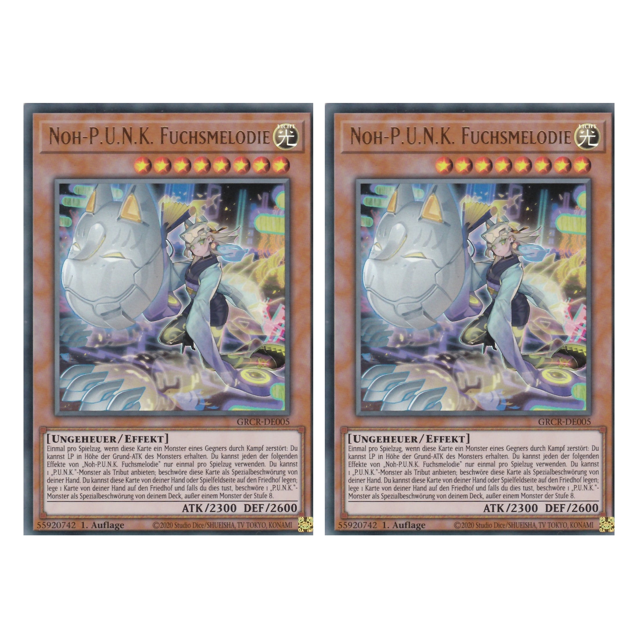 Noh-P.U.N.K. Fuchsmelodie - GRCR-DE005 - Ultra Rare - Deutsch - 1. Auflage - The Grand Creators - Yu-Gi-Oh! - Duo Set (2 Stück)