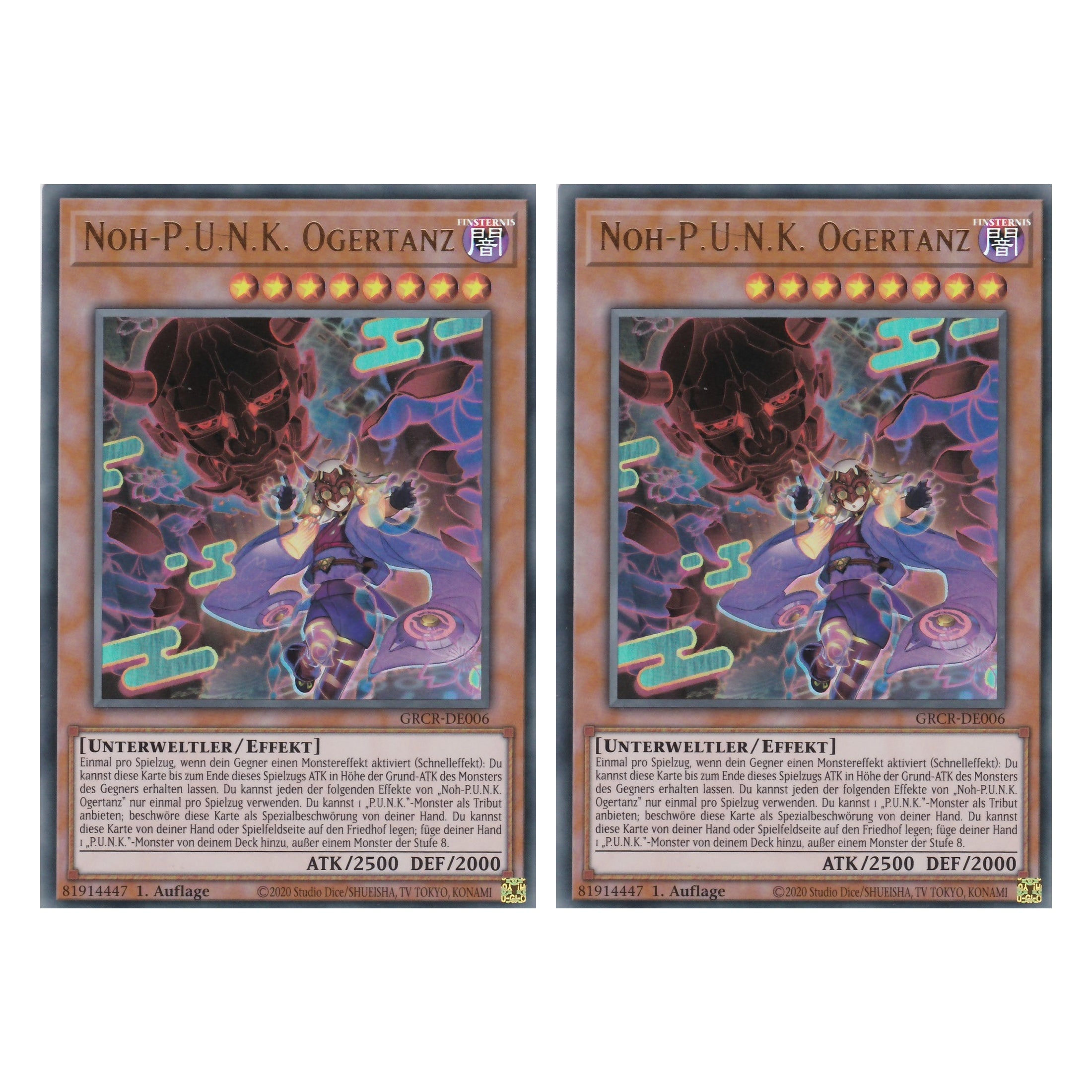 Noh-P.U.N.K. Ogertanz - GRCR-DE006 - Ultra Rare - Deutsch - 1. Auflage - The Grand Creators - Yu-Gi-Oh! - Duo Set (2 Stück)