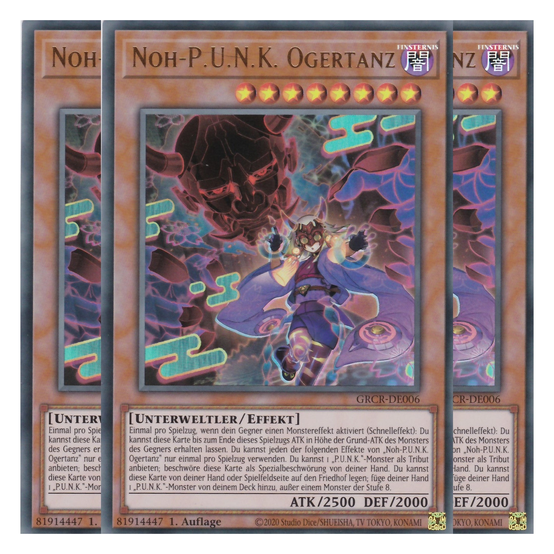 Noh-P.U.N.K. Ogertanz - GRCR-DE006 - Ultra Rare - Deutsch - 1. Auflage - The Grand Creators - Yu-Gi-Oh! - Playset (3 Kopien)