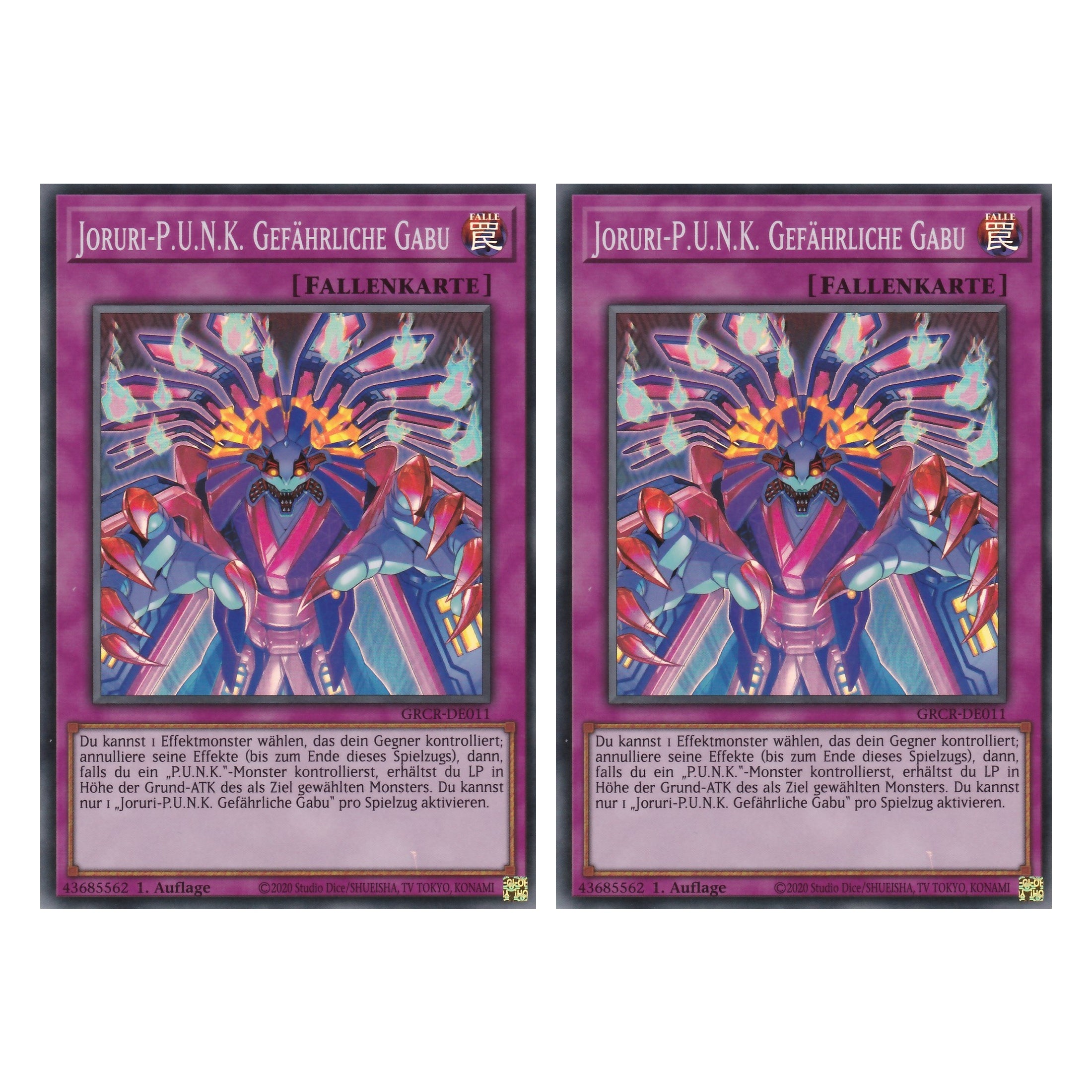 Joruri-P.U.N.K. Gefährliche Gabu - GRCR-DE011 - Super Rare - Deutsch - 1. Auflage - The Grand Creators - Yu-Gi-Oh! - Duo Set (2 Stück)