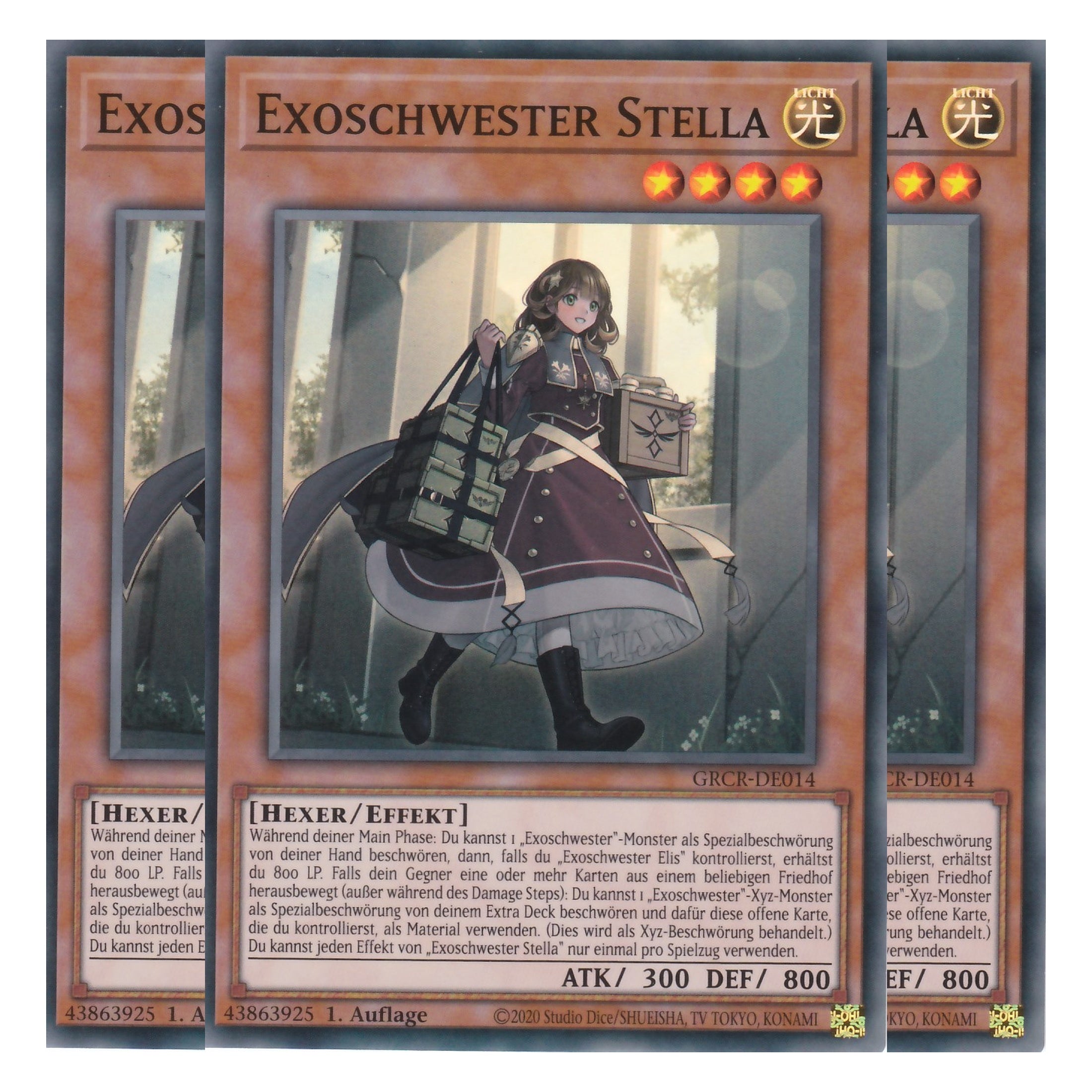 Exoschwester Stella - GRCR-DE014 - Super Rare - Deutsch - 1. Auflage - The Grand Creators - Yu-Gi-Oh! - Playset (3 Kopien)