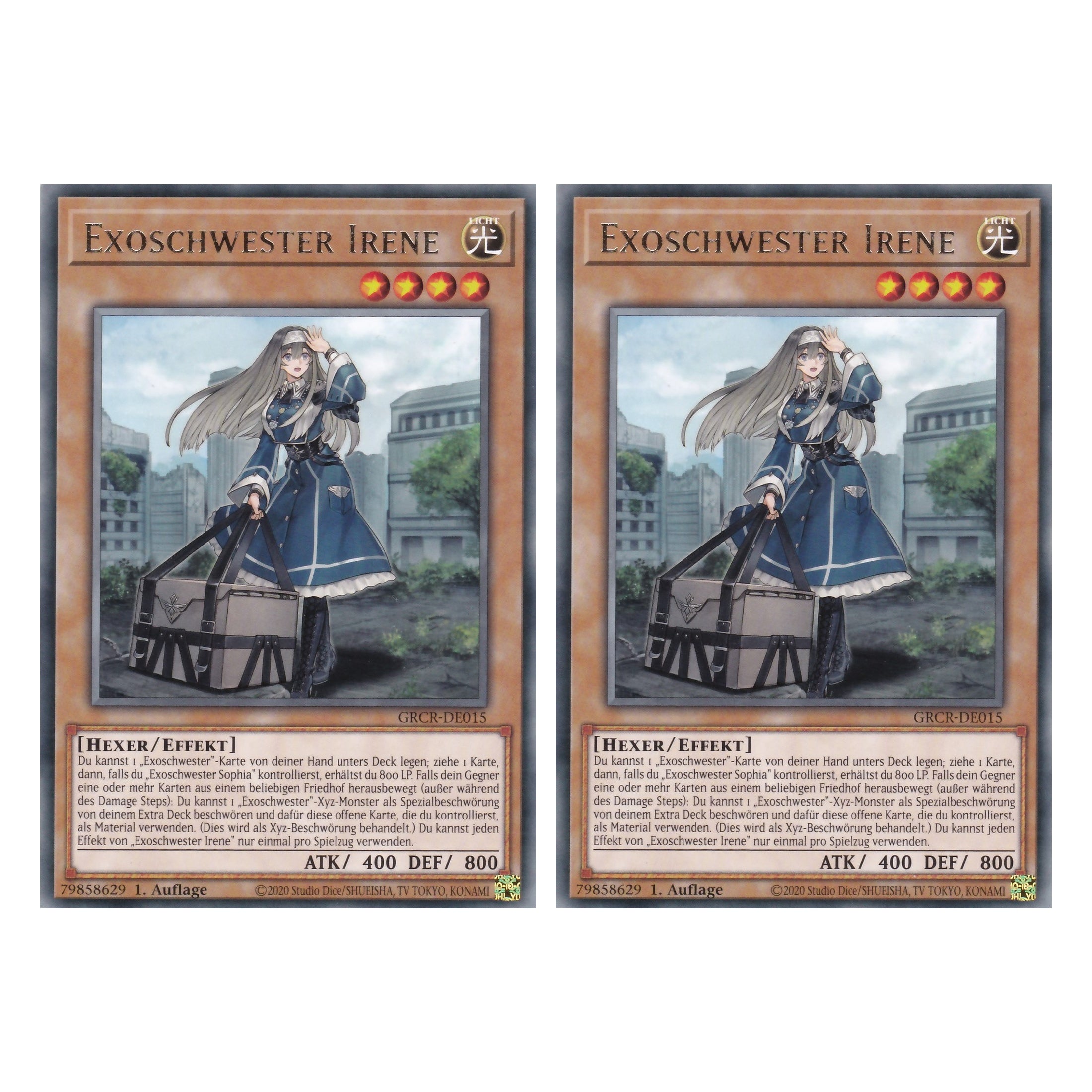 Exoschwester Irene - GRCR-DE015 - Rare - Deutsch - 1. Auflage - The Grand Creators - Yu-Gi-Oh! - Duo Set (2 Stück)