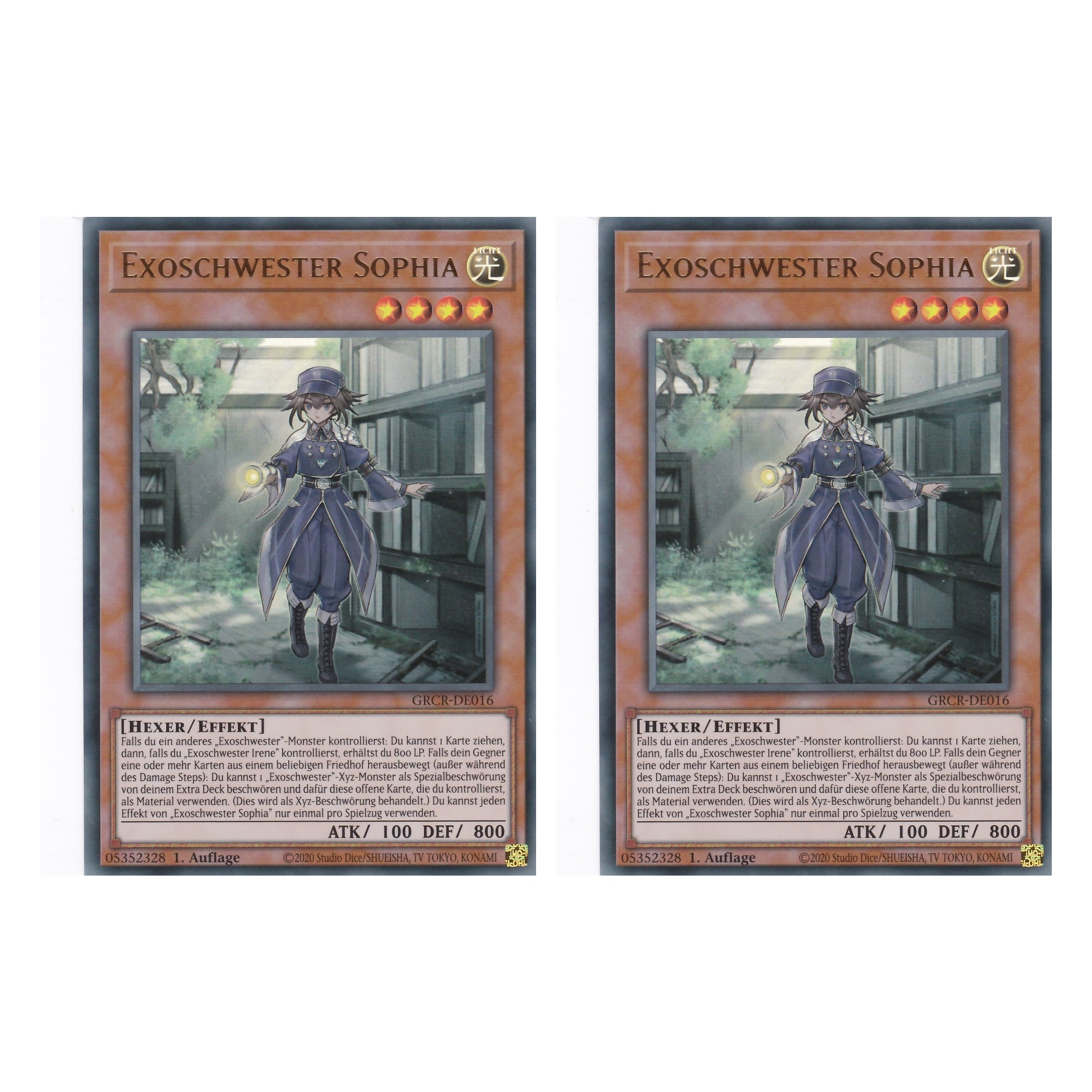 Exoschwester Sophia - GRCR-DE016 - Ultra Rare - Deutsch - 1. Auflage - The Grand Creators - Yu-Gi-Oh! - Duo Set (2 Stück)