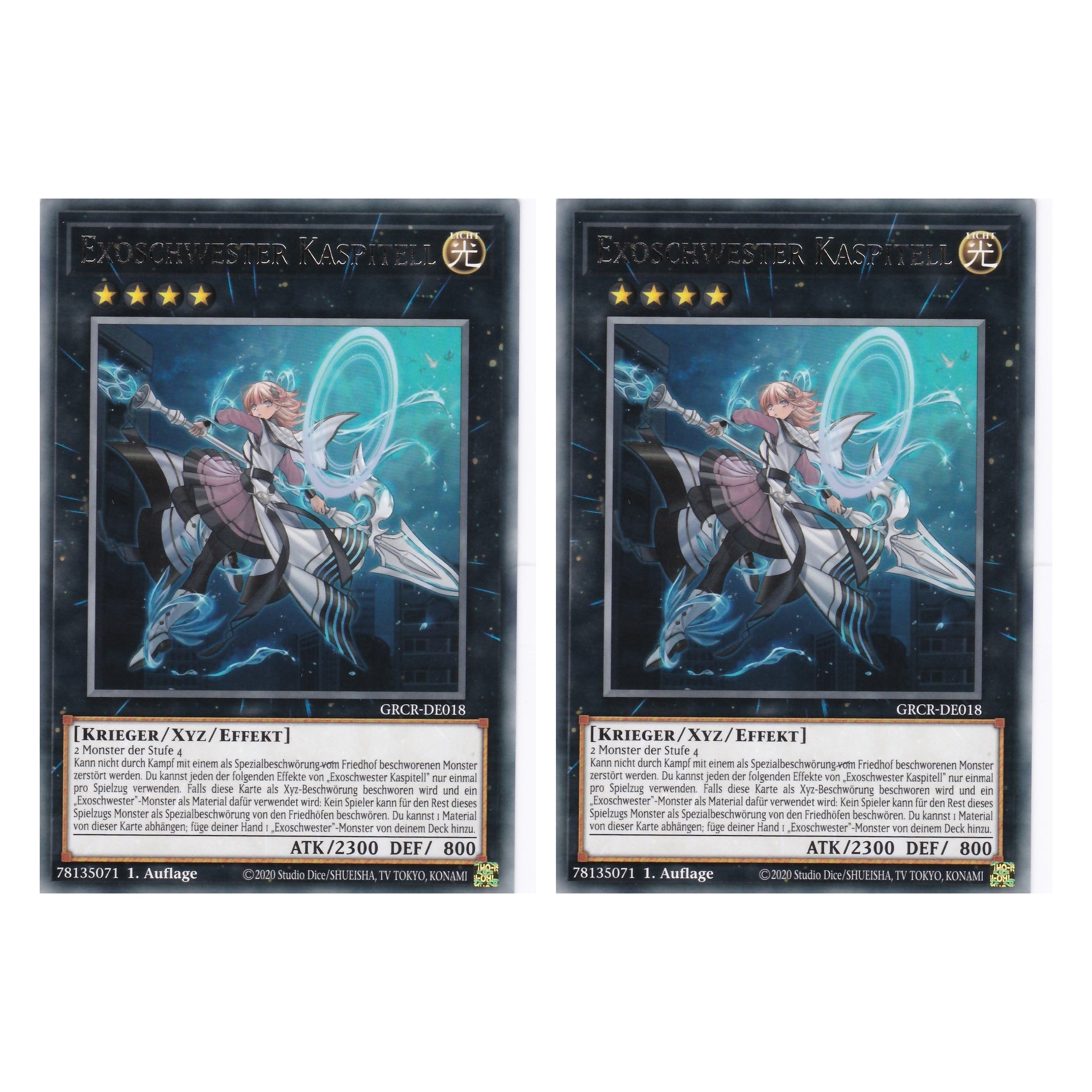 Exoschwester Kaspitell - GRCR-DE018 - Rare - Deutsch - 1. Auflage - The Grand Creators - Yu-Gi-Oh! - Duo Set (2 Stück)