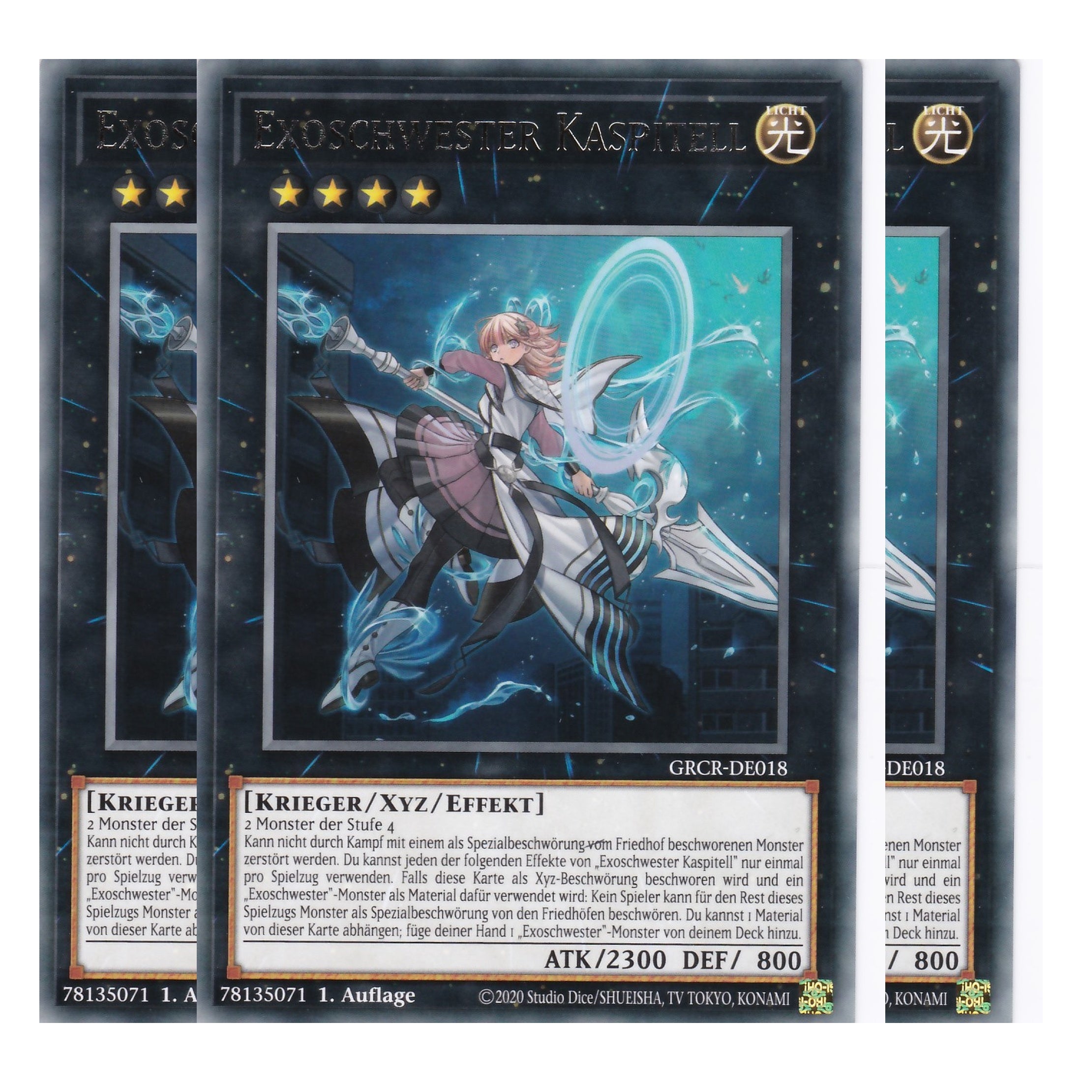Exoschwester Kaspitell - GRCR-DE018 - Rare - Deutsch - 1. Auflage - The Grand Creators - Yu-Gi-Oh! - Playset (3 Kopien)