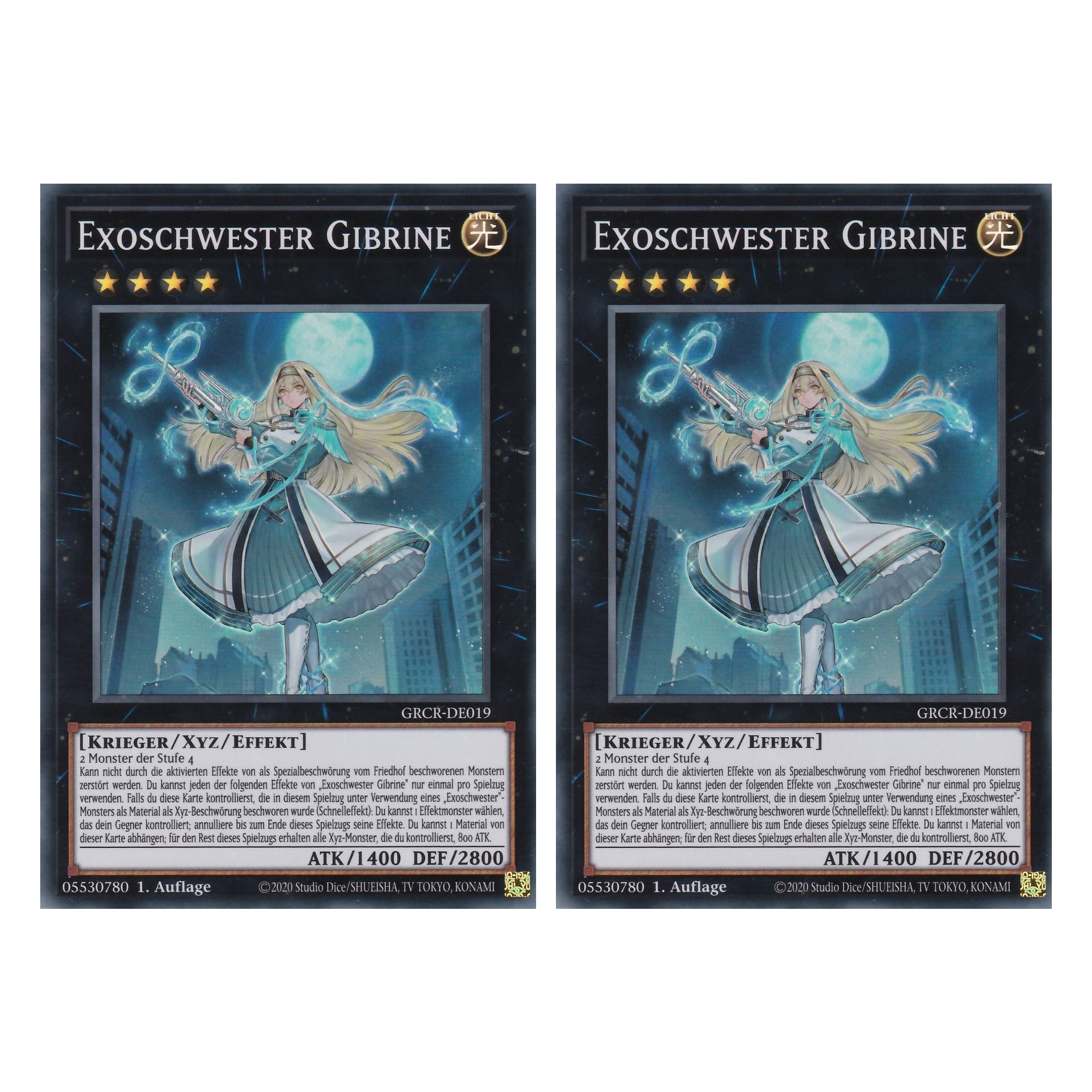 Exoschwester Gibrine - GRCR-DE019 - Super Rare - Deutsch - 1. Auflage - The Grand Creators - Yu-Gi-Oh! - Duo Set (2 Stück)