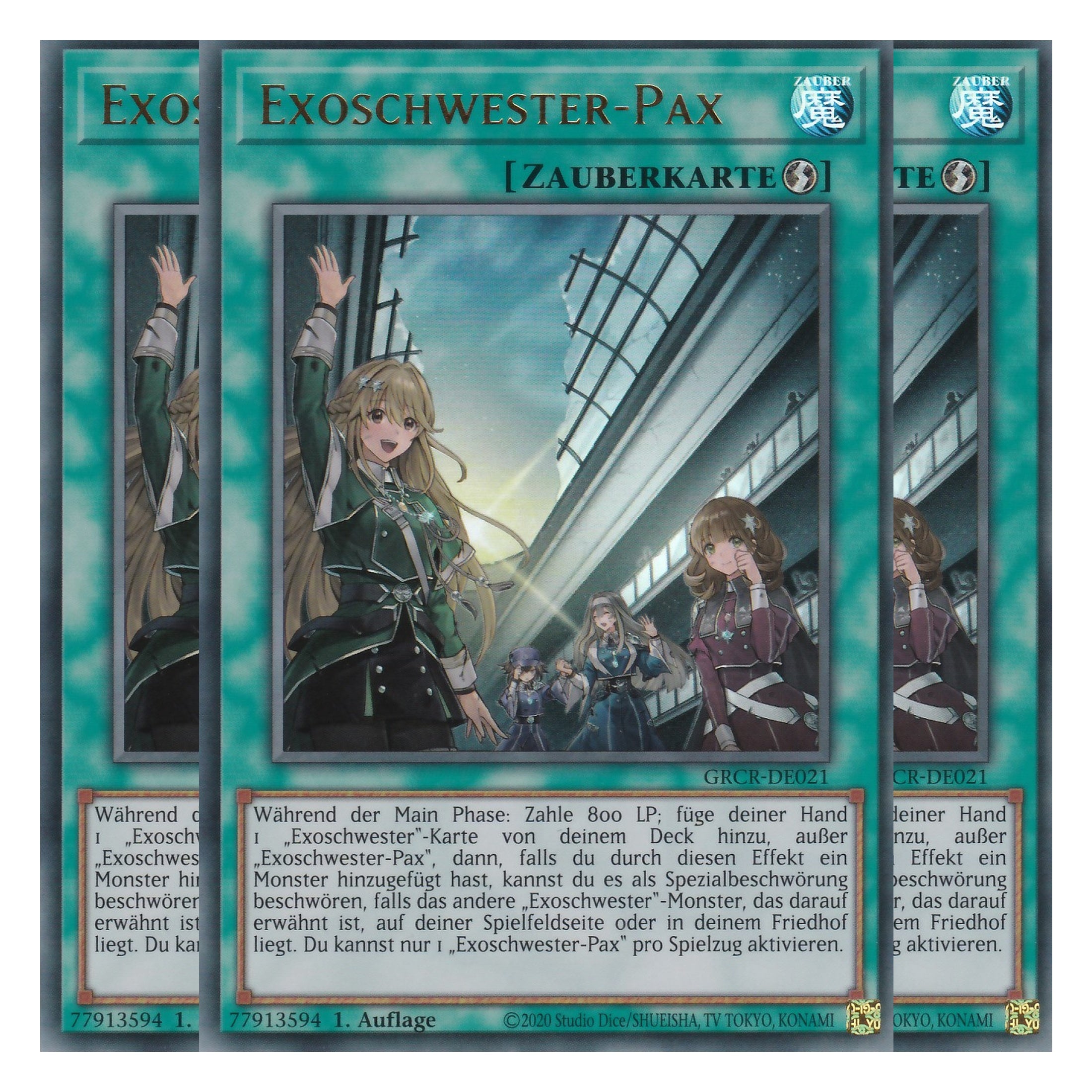 Exoschwester-Pax - GRCR-DE021 - Ultra Rare - Deutsch - 1. Auflage - The Grand Creators - Yu-Gi-Oh! - Playset (3 Kopien)