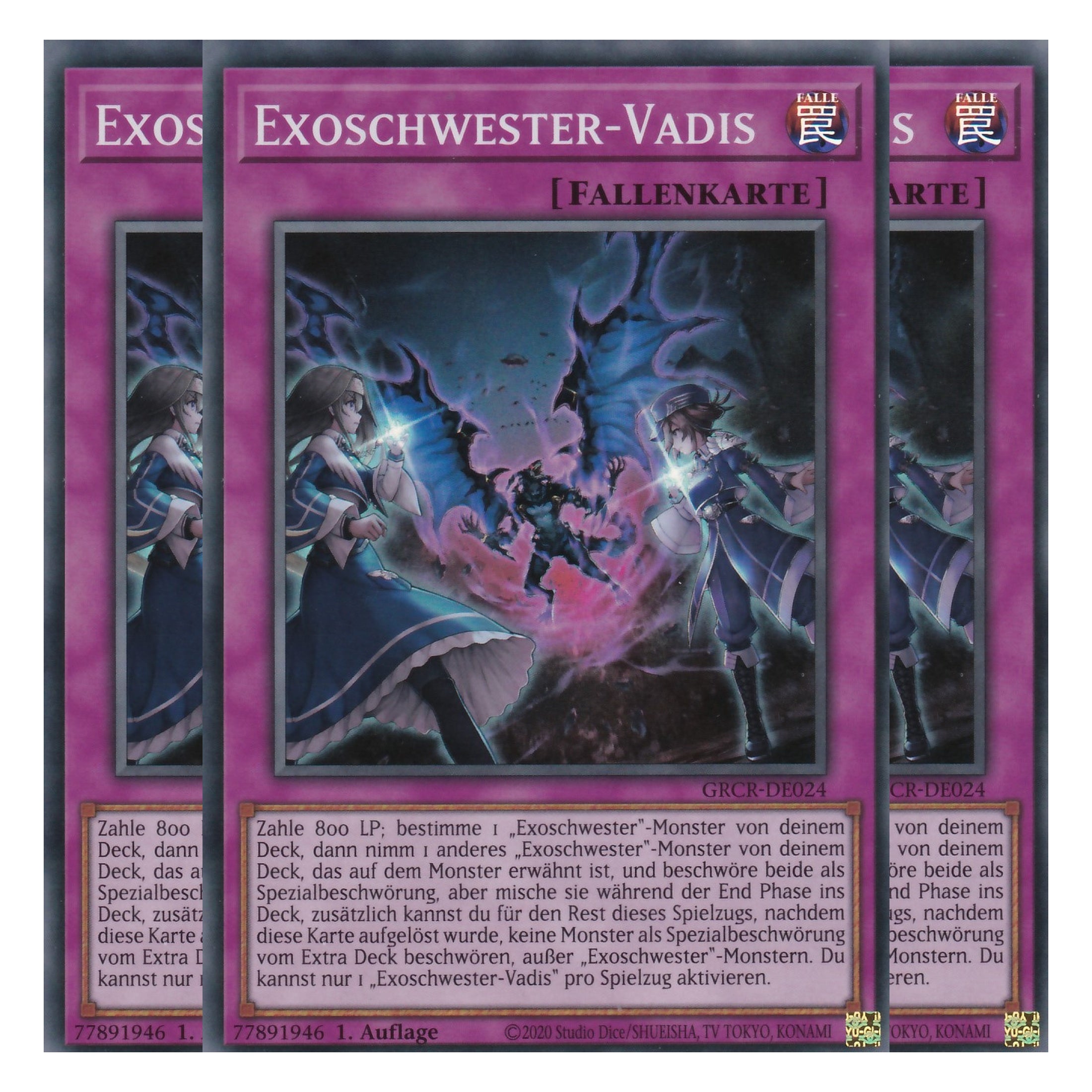 Exoschwester-Vadis - GRCR-DE024 - Super Rare - Deutsch - 1. Auflage - The Grand Creators - Yu-Gi-Oh! - Playset (3 Kopien)