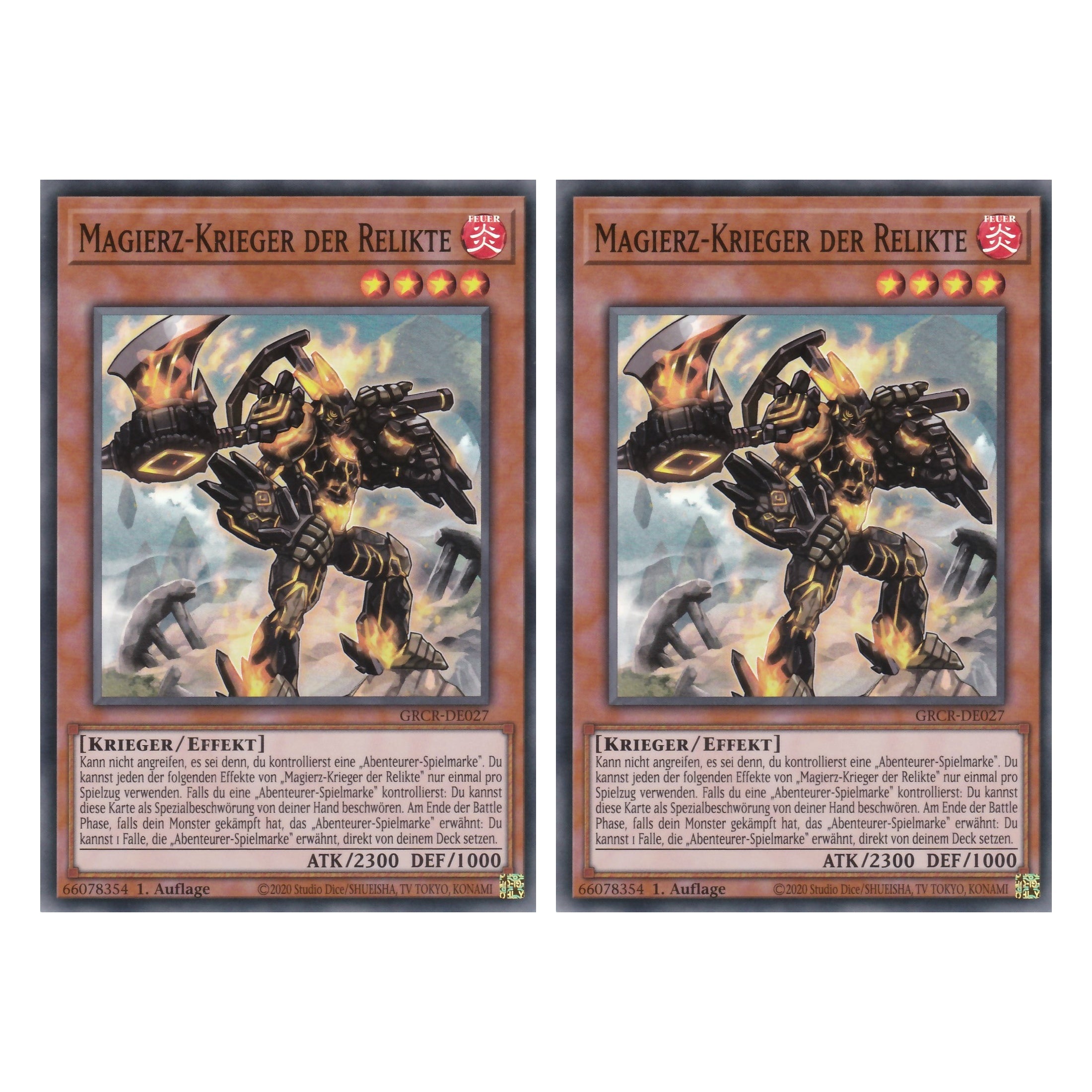 Magierz-Krieger der Relikte - GRCR-DE027 - Super Rare - Deutsch - 1. Auflage - The Grand Creators - Yu-Gi-Oh! - Duo Set (2 Stück)