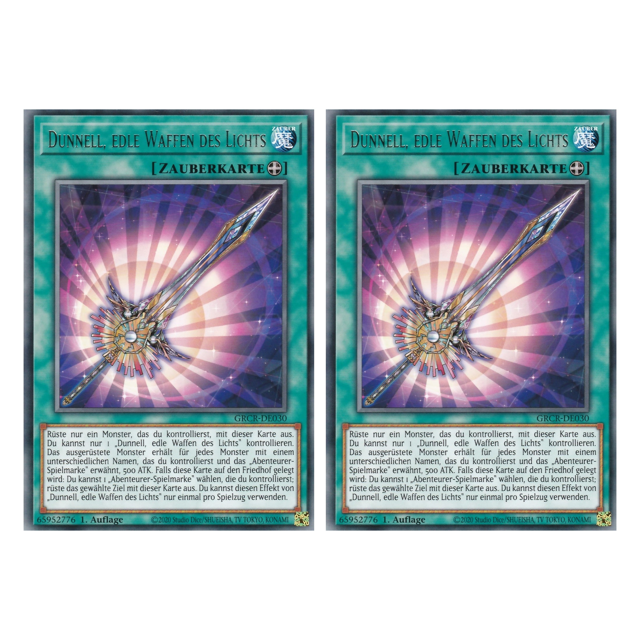 Dunnell, edle Waffen des Lichts - GRCR-DE030 - Rare - Deutsch - 1. Auflage - The Grand Creators - Yu-Gi-Oh! - Duo Set (2 Stück)