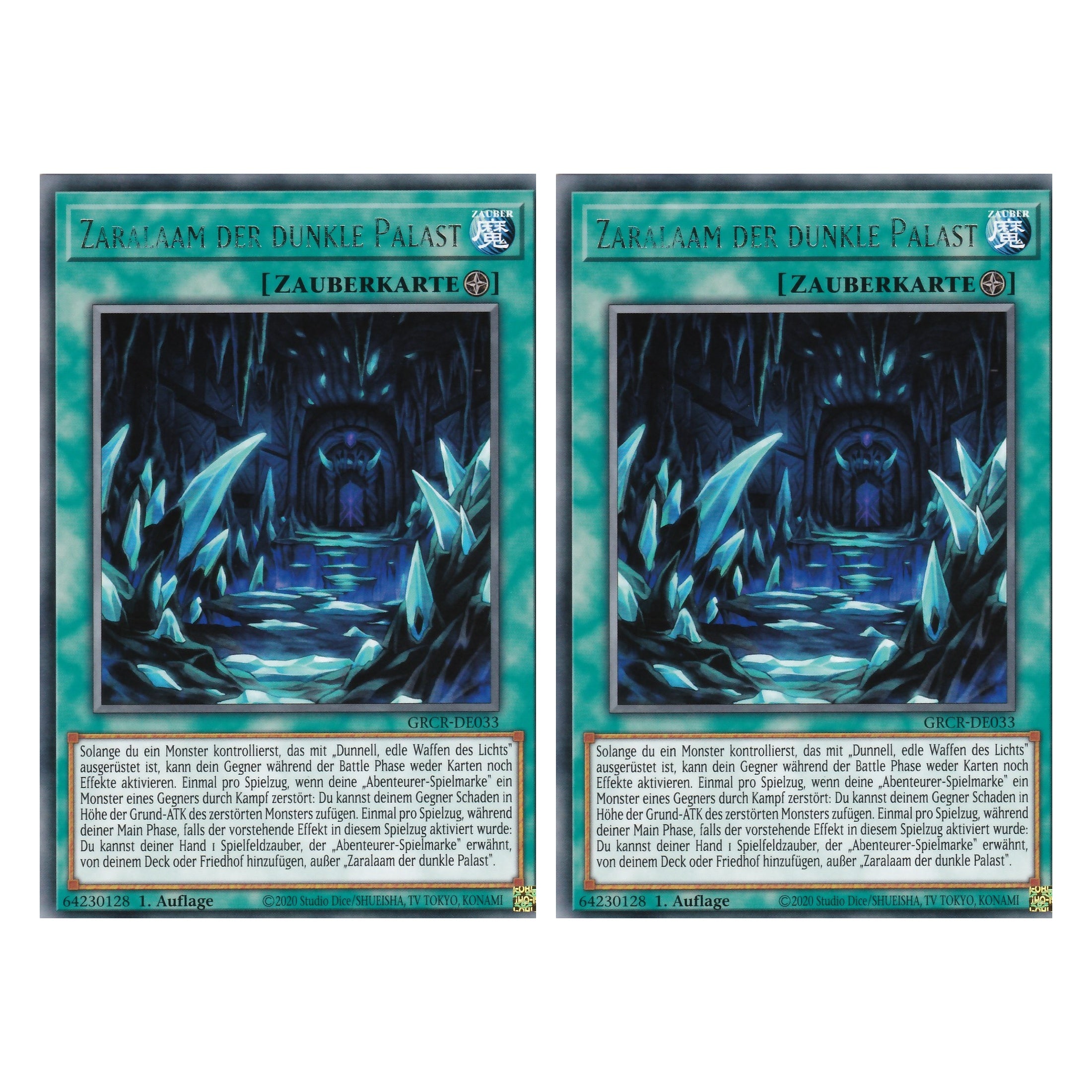 Zaralaam der dunkle Palast - GRCR-DE033 - Rare - Deutsch - 1. Auflage - The Grand Creators - Yu-Gi-Oh! - Duo Set (2 Stück)
