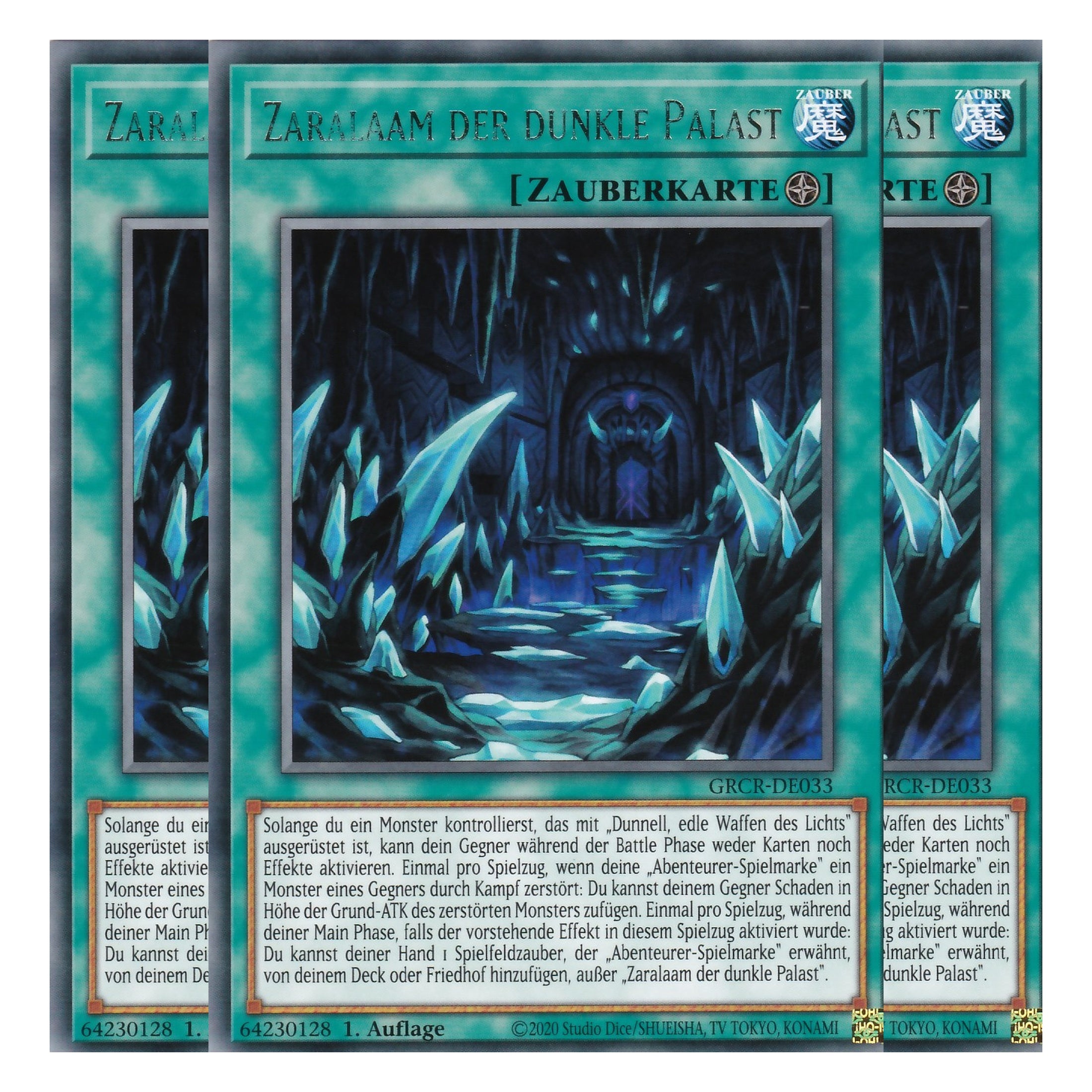 Zaralaam der dunkle Palast - GRCR-DE033 - Rare - Deutsch - 1. Auflage - The Grand Creators - Yu-Gi-Oh! - Playset (3 Kopien)