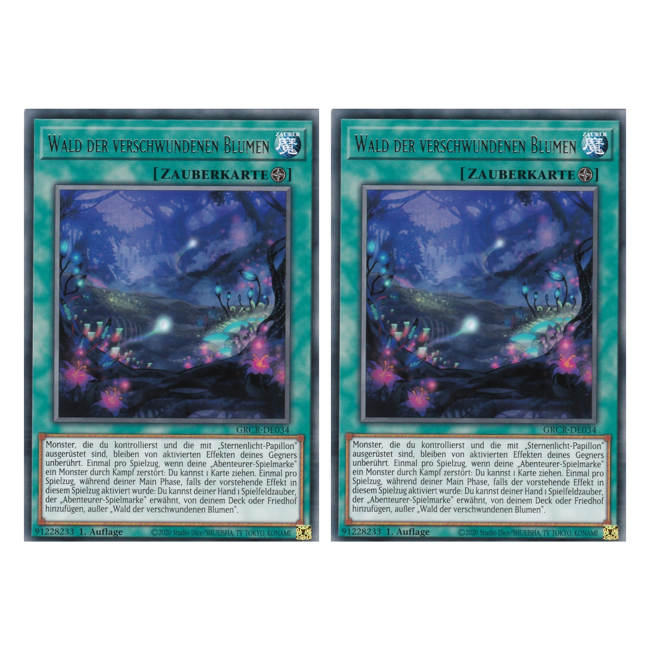 Wald der verschwundenen Blumen - GRCR-DE034 - Rare - Deutsch - 1. Auflage - The Grand Creators - Yu-Gi-Oh! - Duo Set (2 Stück)