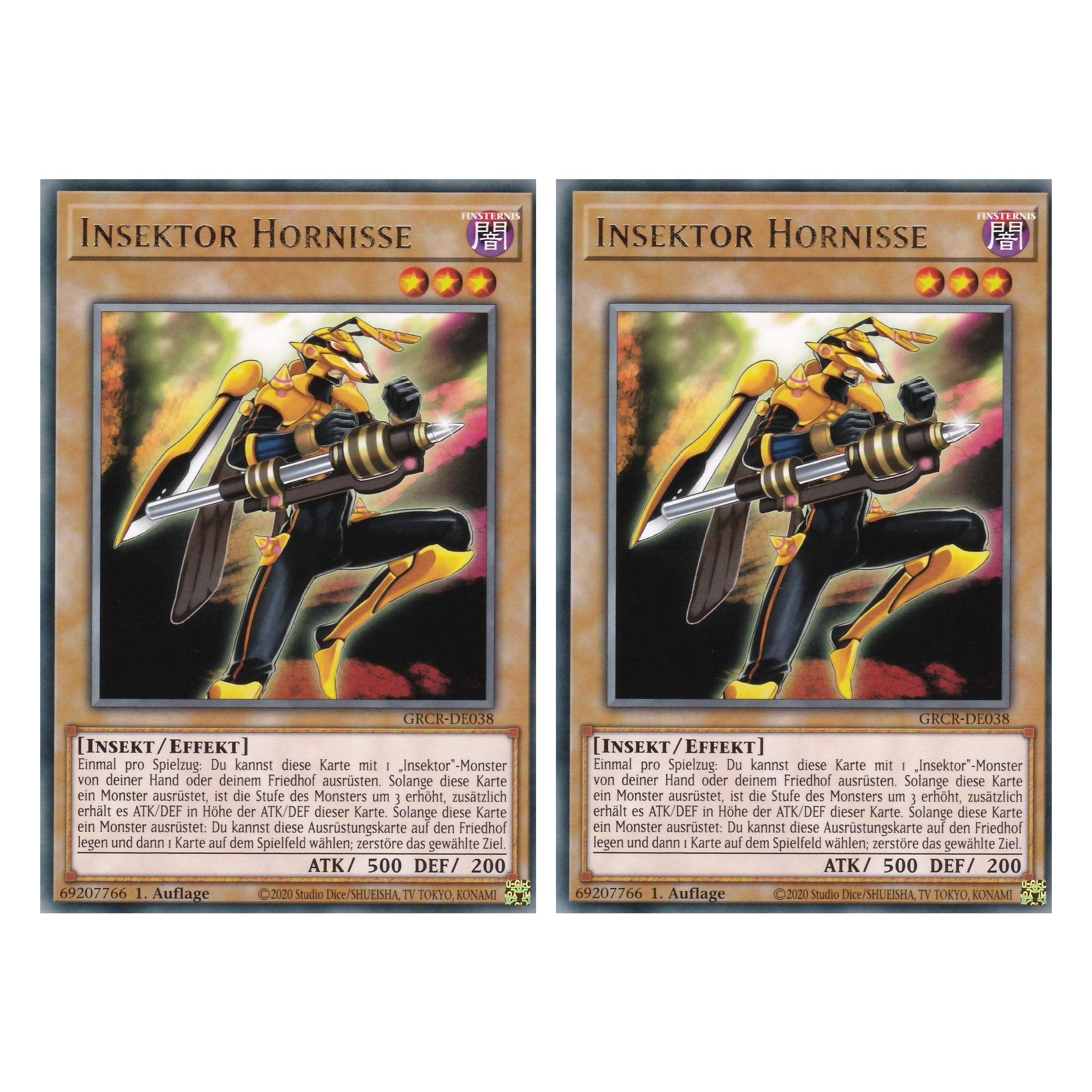 Insektor Hornisse - GRCR-DE038 - Rare - Deutsch - 1. Auflage - The Grand Creators - Yu-Gi-Oh! - Duo Set (2 Stück)