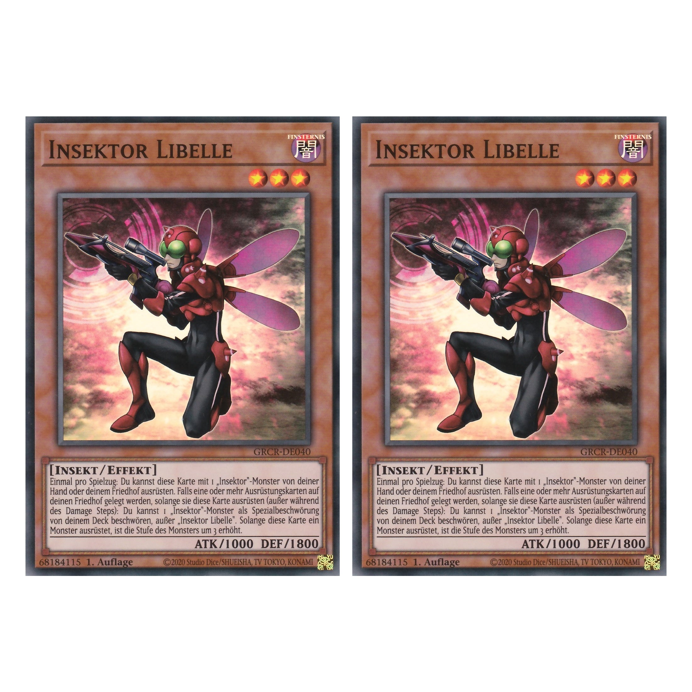 Insektor Libelle - GRCR-DE040 - Super Rare - Deutsch - 1. Auflage - The Grand Creators - Yu-Gi-Oh! - Duo Set (2 Stück)
