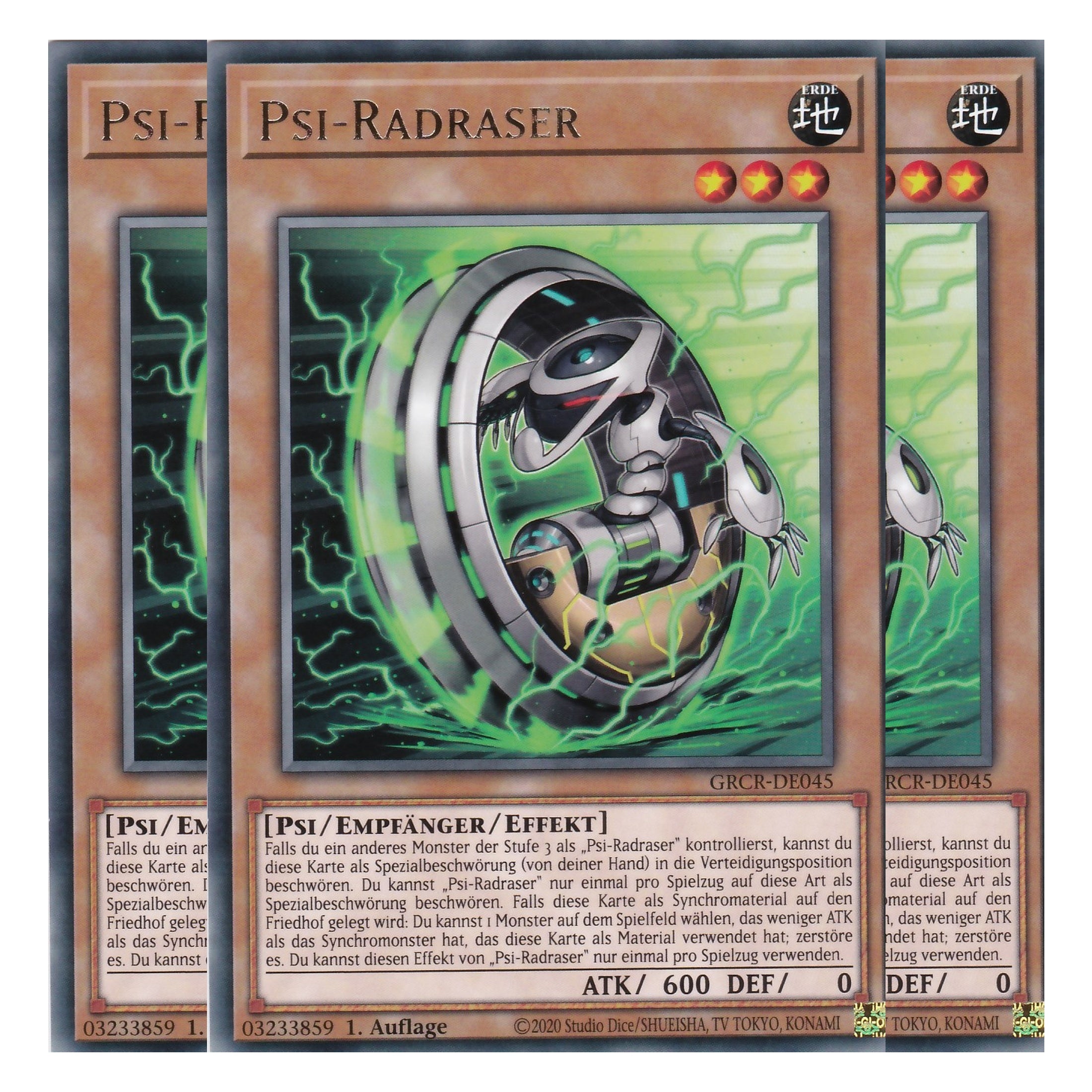 Psi-Radraser - GRCR-DE045 - Rare - Deutsch - 1. Auflage - The Grand Creators - Yu-Gi-Oh! - Playset (3 Kopien)