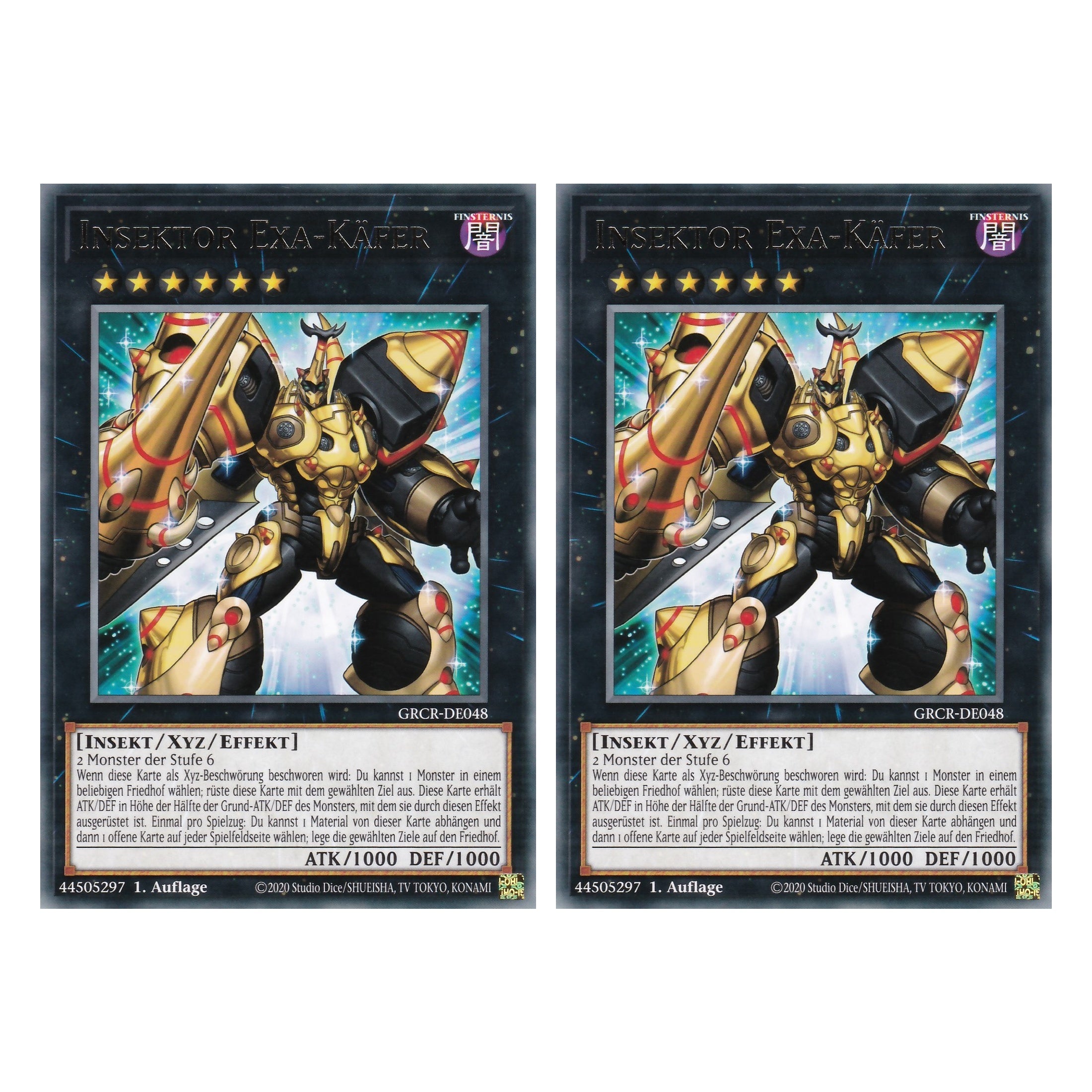 Insektor Exa-Käfer - GRCR-DE048 - Rare - Deutsch - 1. Auflage - The Grand Creators - Yu-Gi-Oh! - Duo Set (2 Stück)