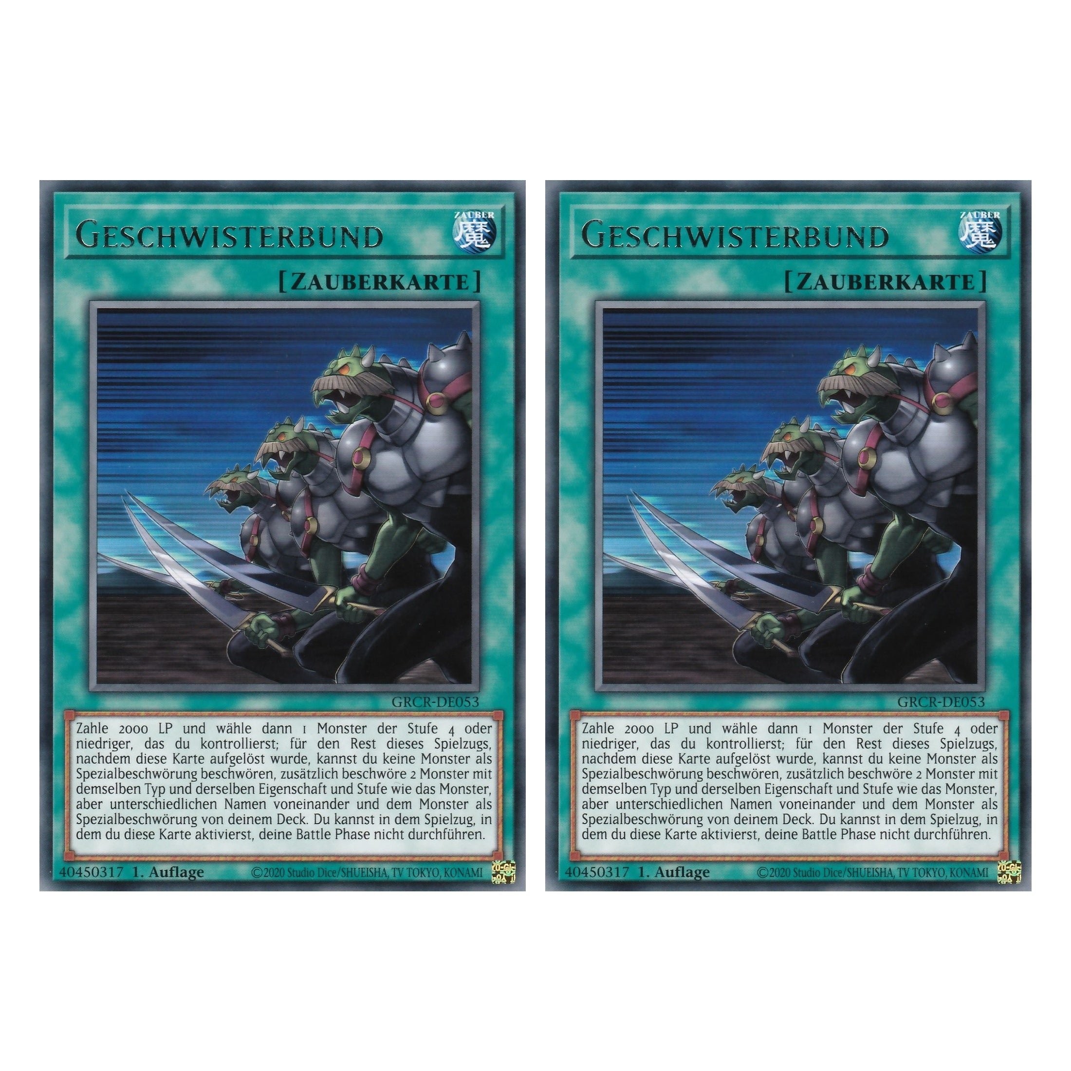 Geschwisterbund - GRCR-DE053 - Rare - Deutsch - 1. Auflage - The Grand Creators - Yu-Gi-Oh! - Duo Set (2 Stück)