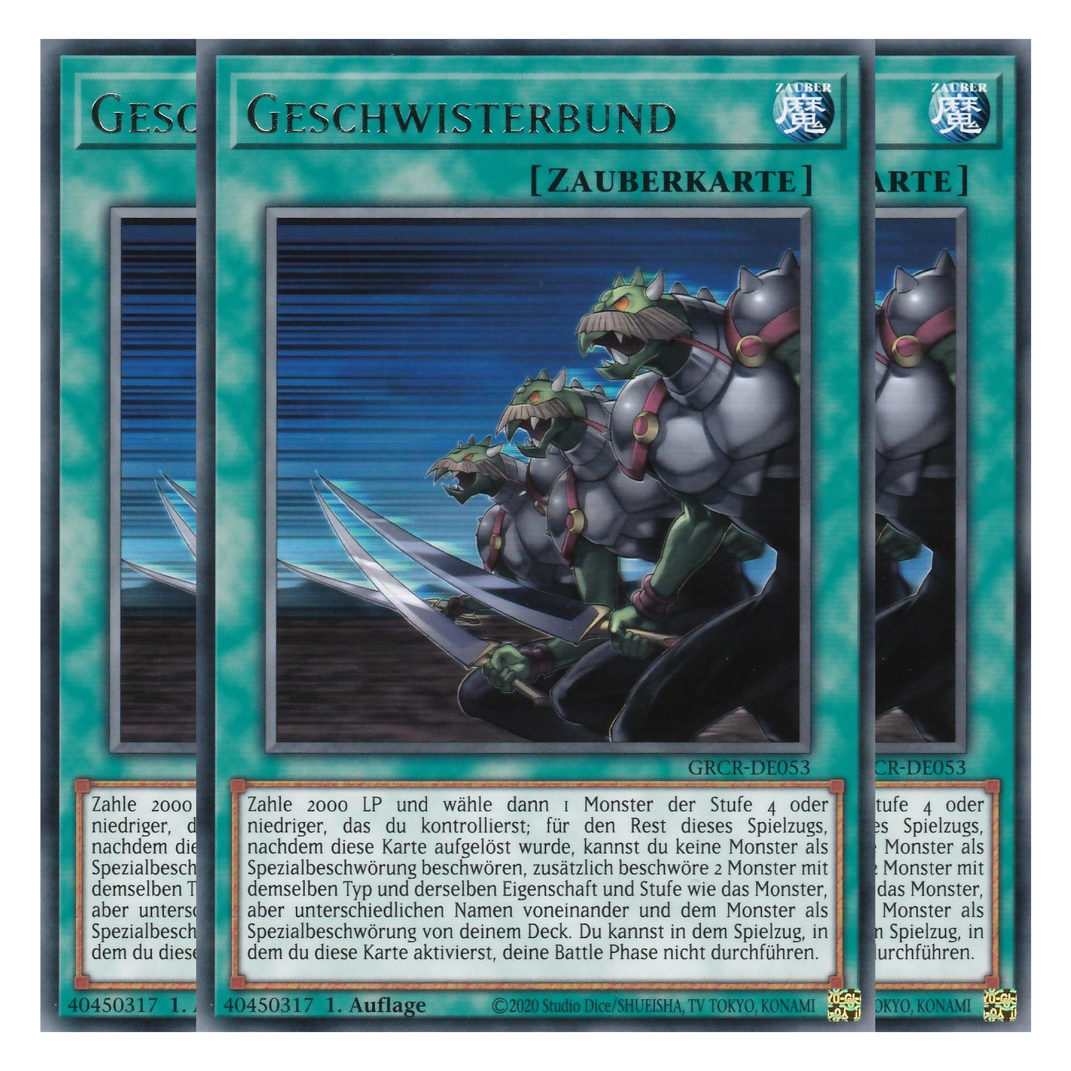 Geschwisterbund - GRCR-DE053 - Rare - Deutsch - 1. Auflage - The Grand Creators - Yu-Gi-Oh! - Playset (3 Kopien)