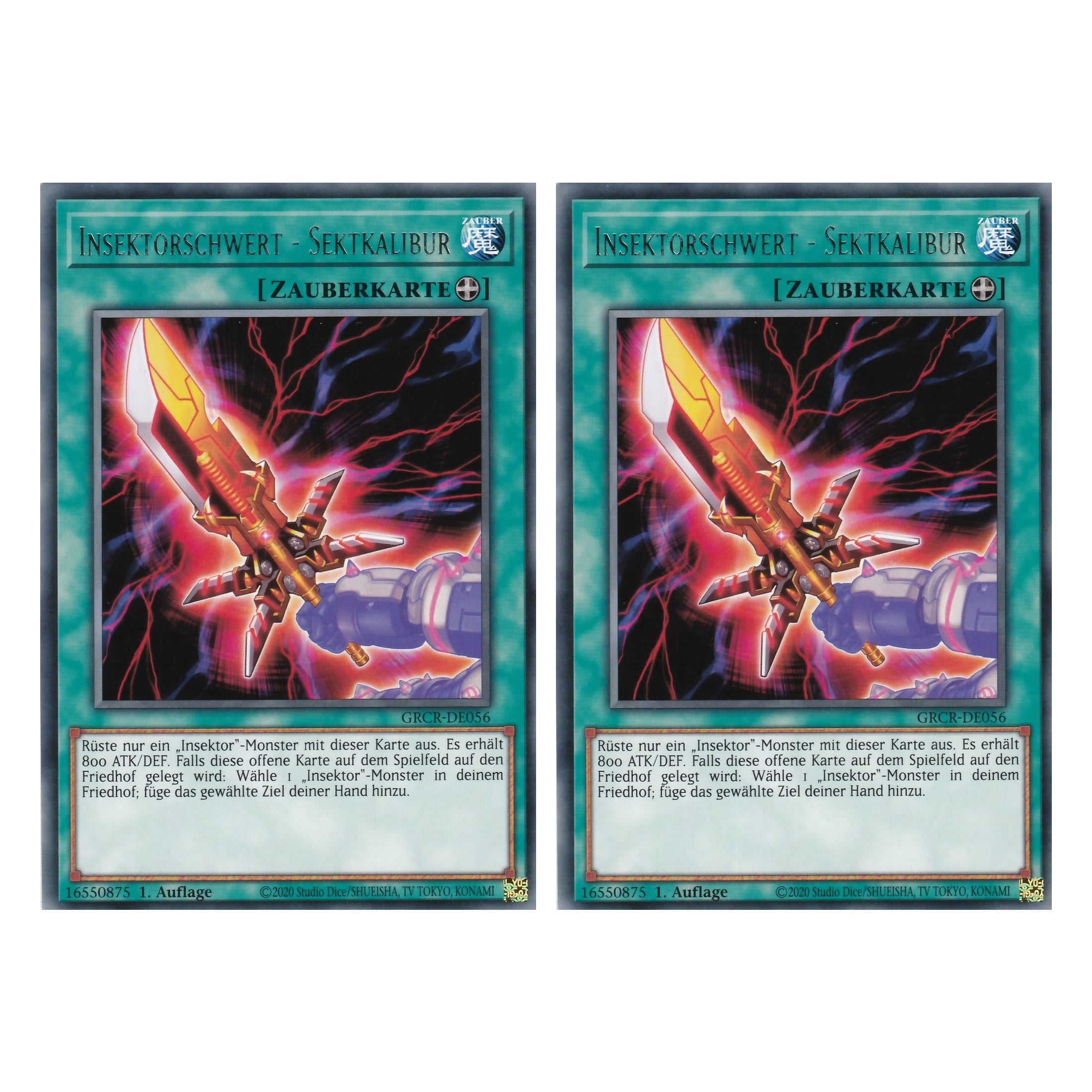 Insektorschwert - Sektkalibur - GRCR-DE056 - Rare - Deutsch - 1. Auflage - The Grand Creators - Yu-Gi-Oh! - Duo Set (2 Stück)