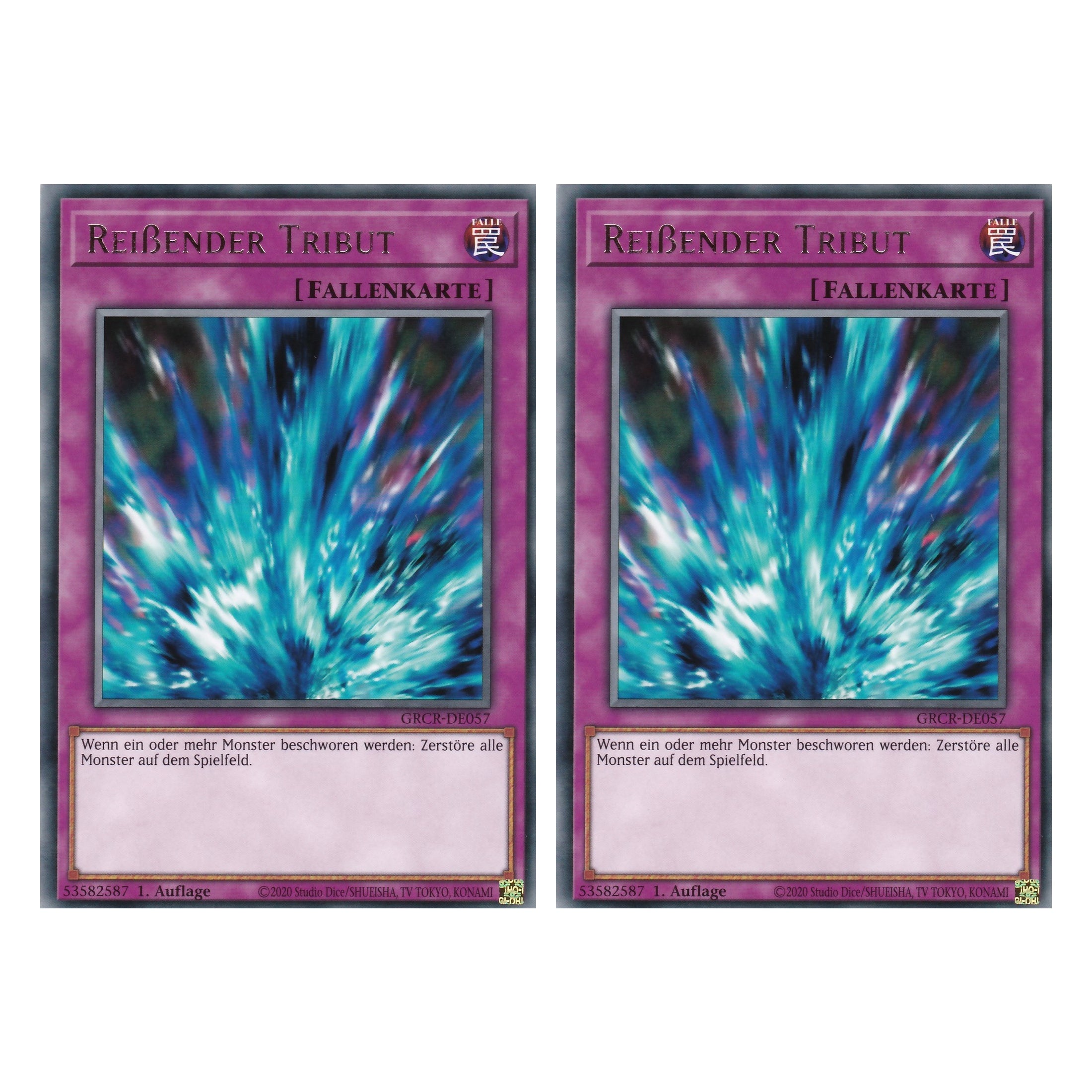 Reißender Tribut - GRCR-DE057 - Rare - Deutsch - 1. Auflage - The Grand Creators - Yu-Gi-Oh! - Duo Set (2 Stück)