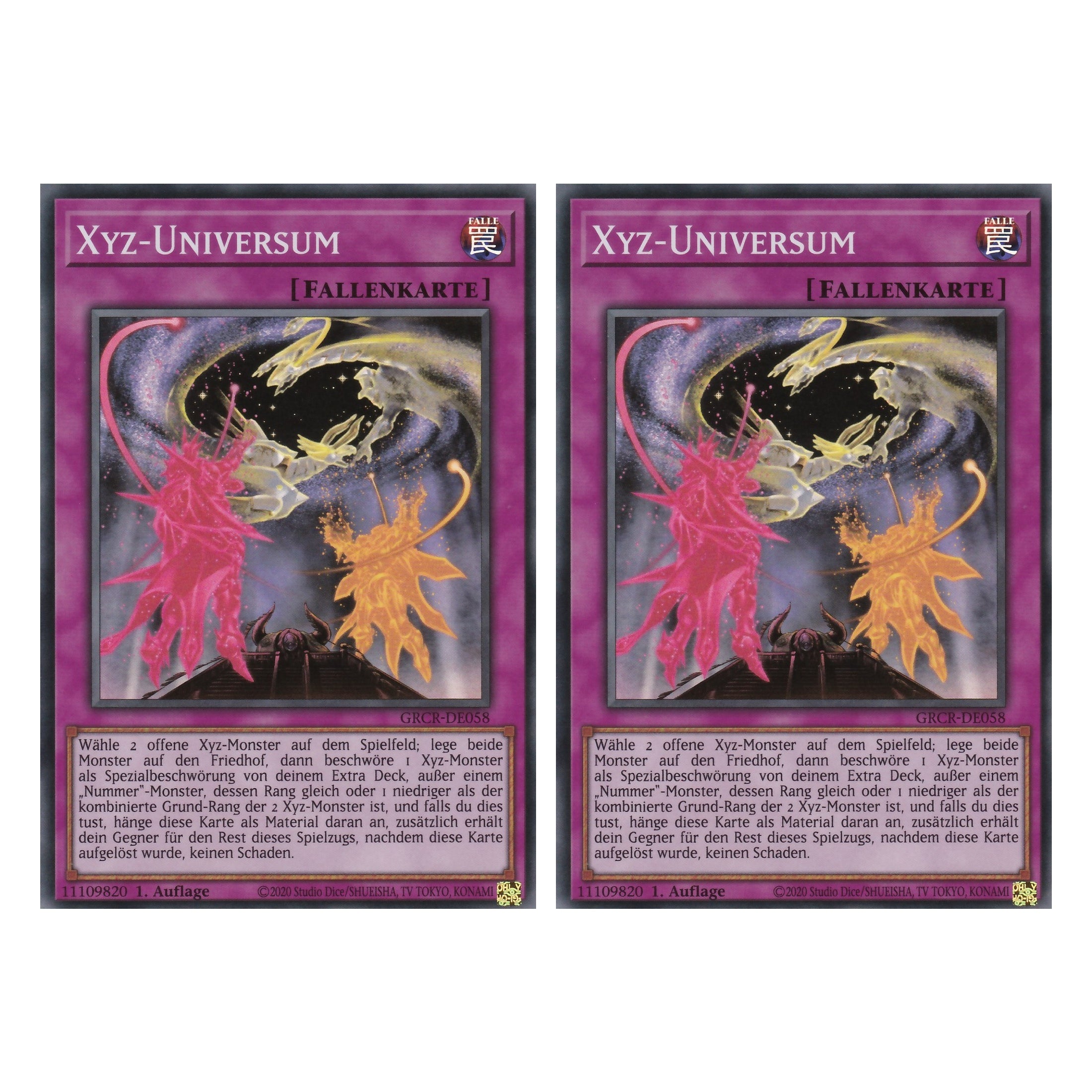 Xyz-Universum - GRCR-DE058 - Super Rare - Deutsch - 1. Auflage - The Grand Creators - Yu-Gi-Oh! - Duo Set (2 Stück)
