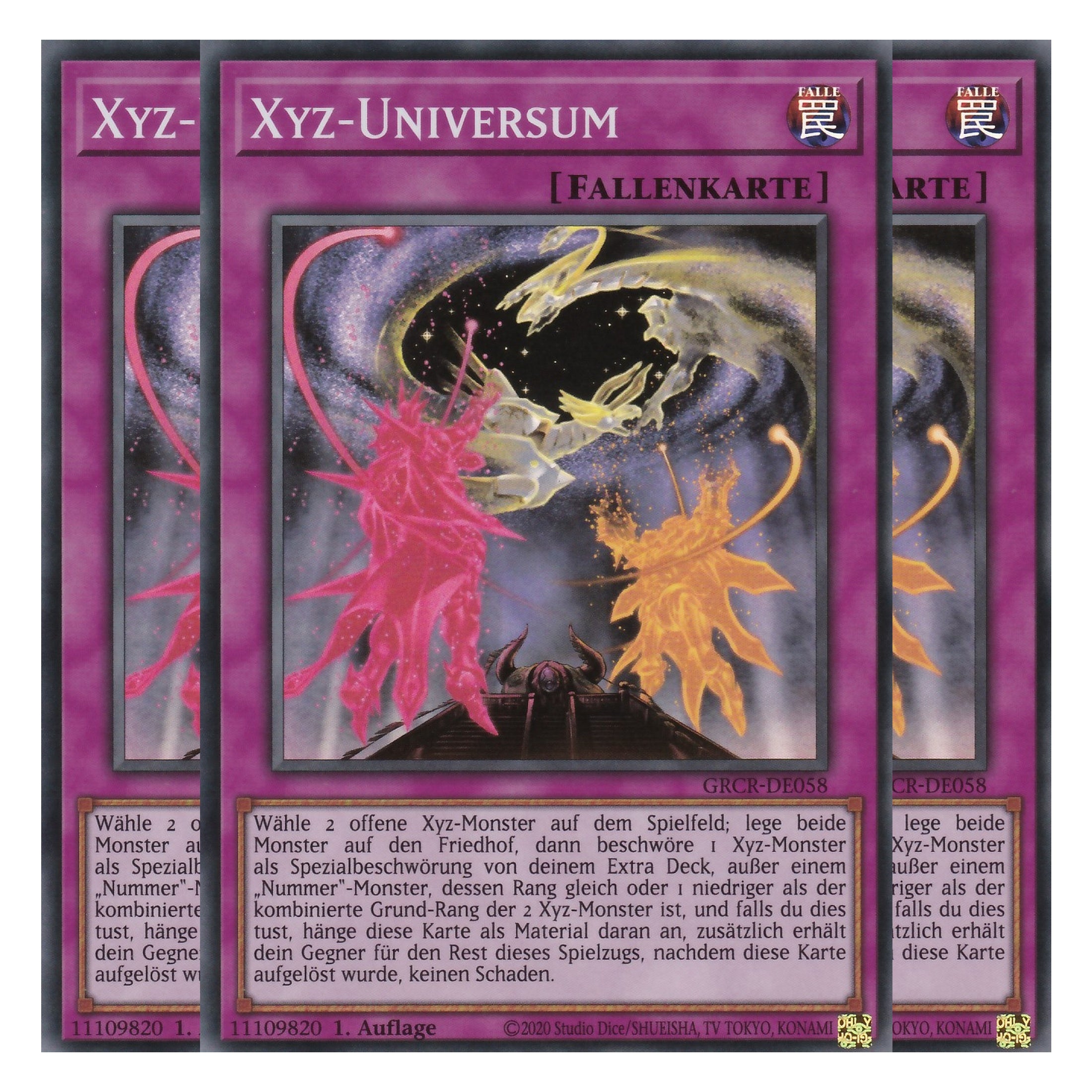 Xyz-Universum - GRCR-DE058 - Super Rare - Deutsch - 1. Auflage - The Grand Creators - Yu-Gi-Oh! - Playset (3 Kopien)