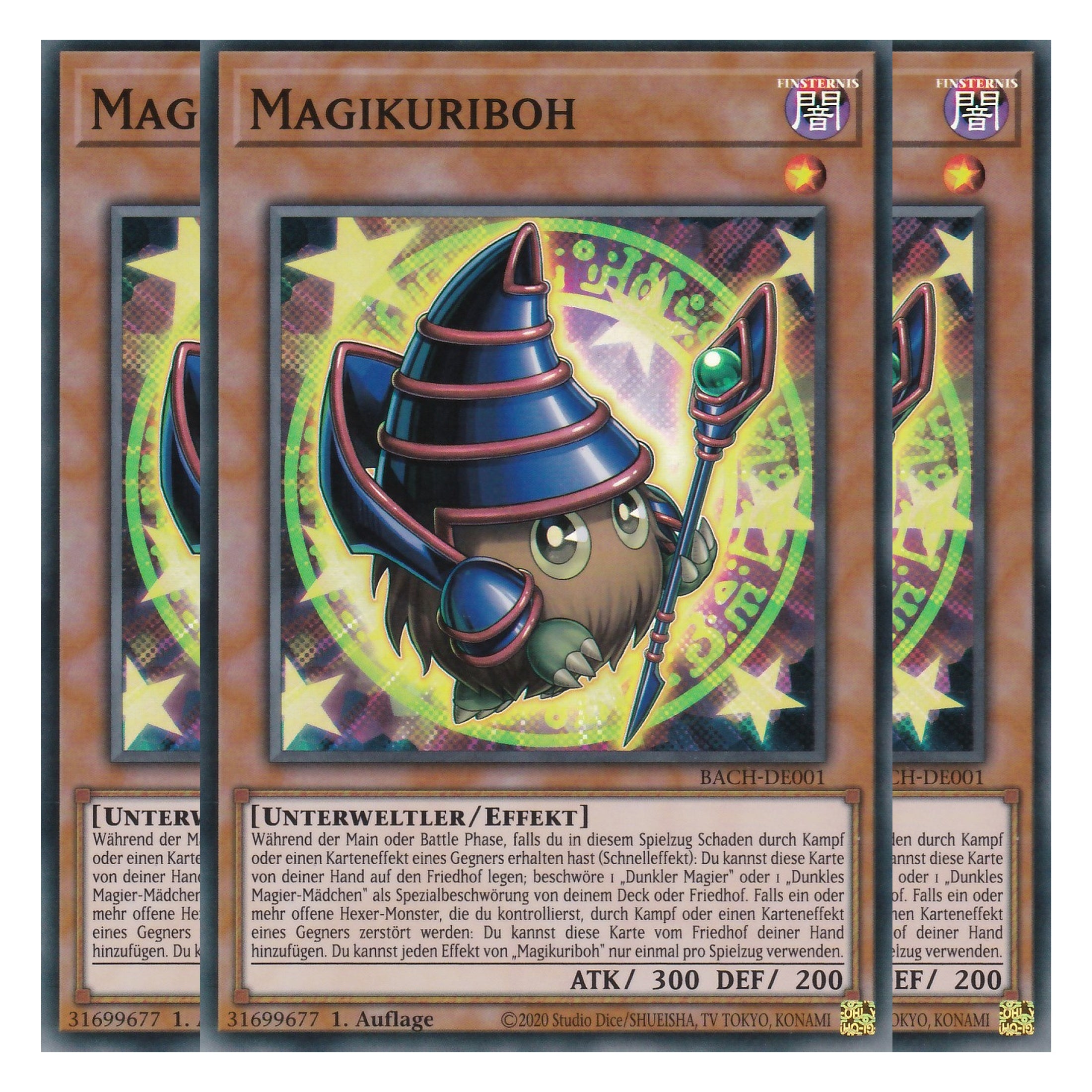 Magikuriboh - BACH-DE001 - Super Rare - Deutsch - 1. Auflage - Battle of Chaos - Yu-Gi-Oh! - Playset (3 Kopien)