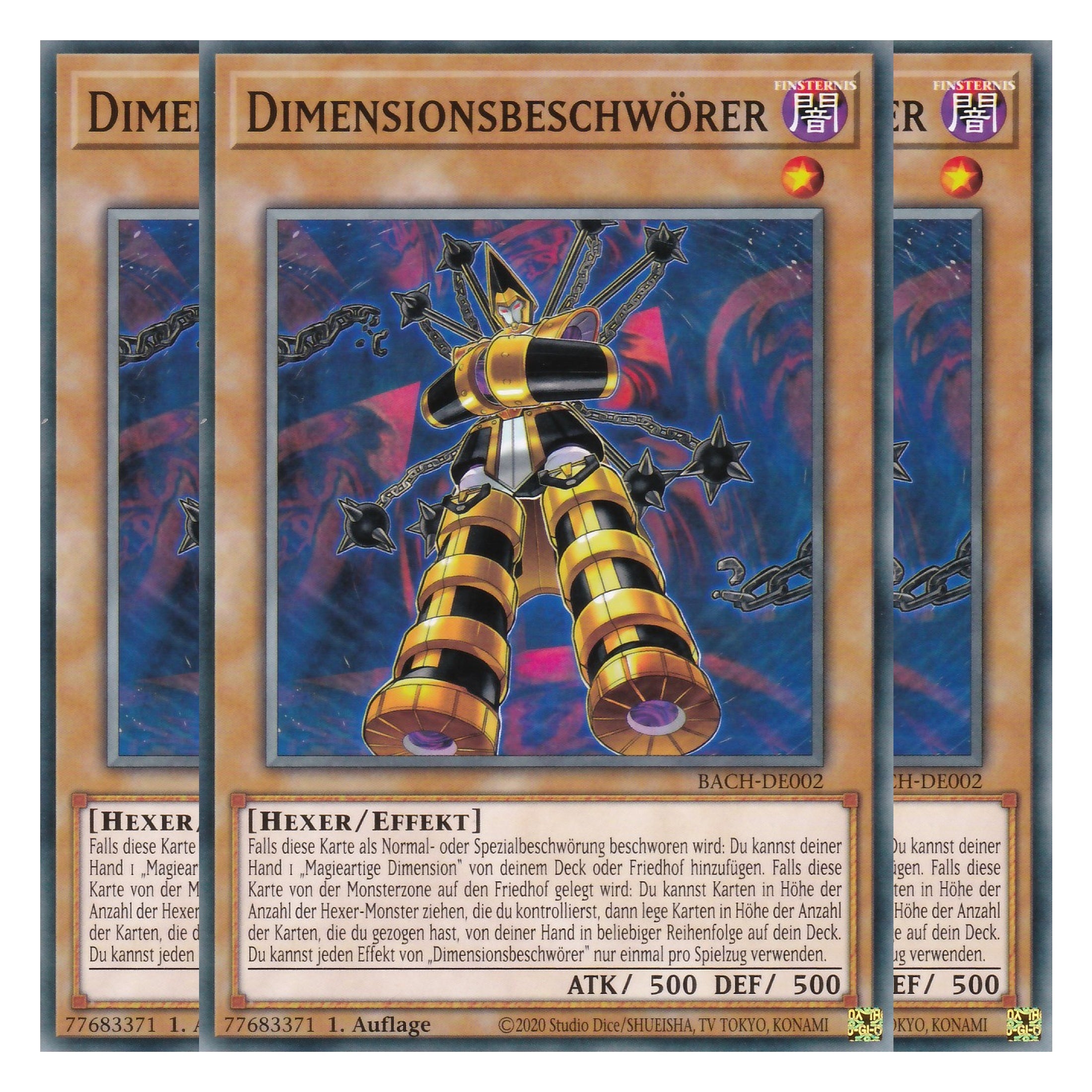 Dimensionsbeschwörer - BACH-DE002 - Common - Deutsch - 1. Auflage - Battle of Chaos - Yu-Gi-Oh! - Playset (3 Kopien)