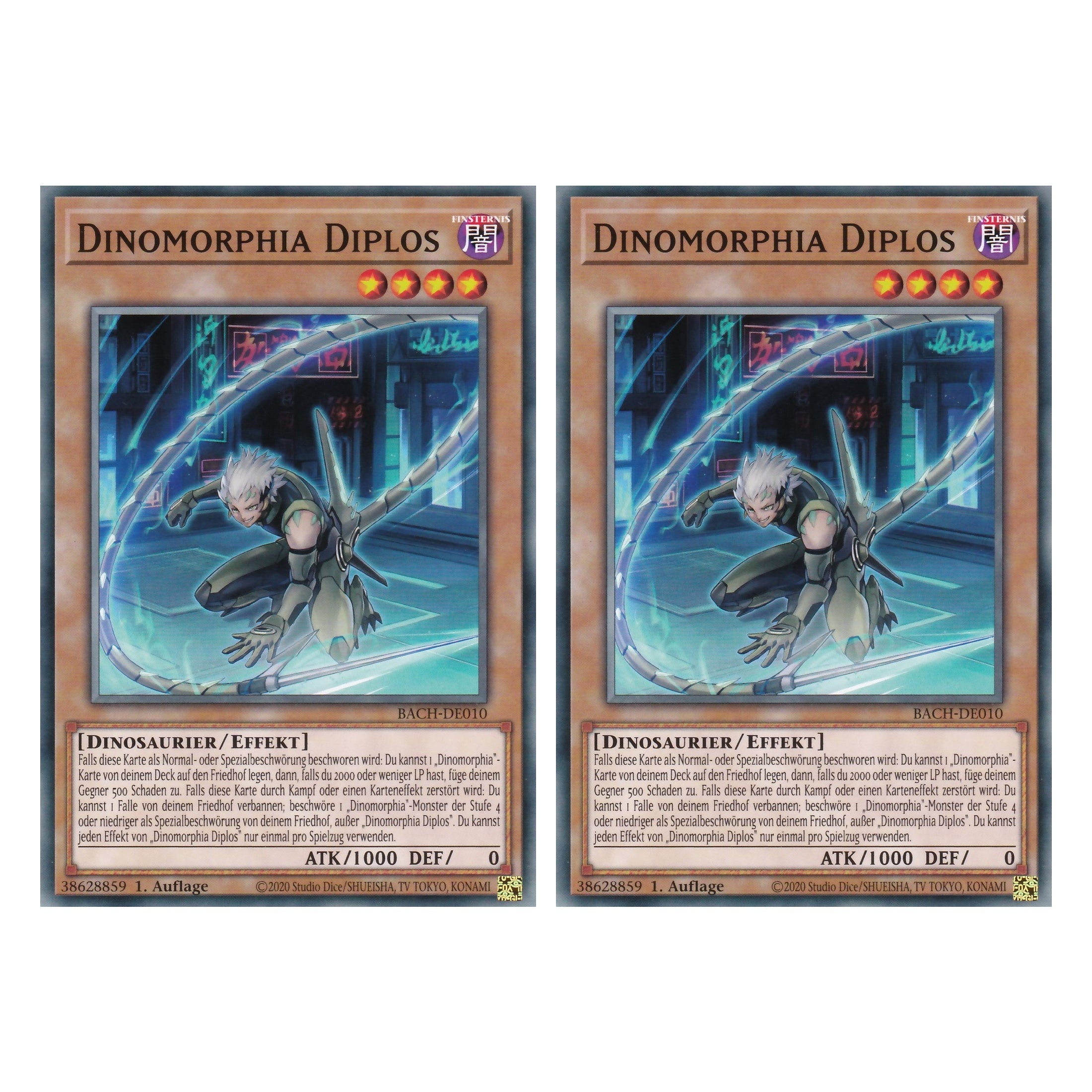 Dinomorphia Diplos - BACH-DE010 - Common - Deutsch - 1. Auflage - Battle of Chaos - Yu-Gi-Oh! - Duo Set (2 Stück)