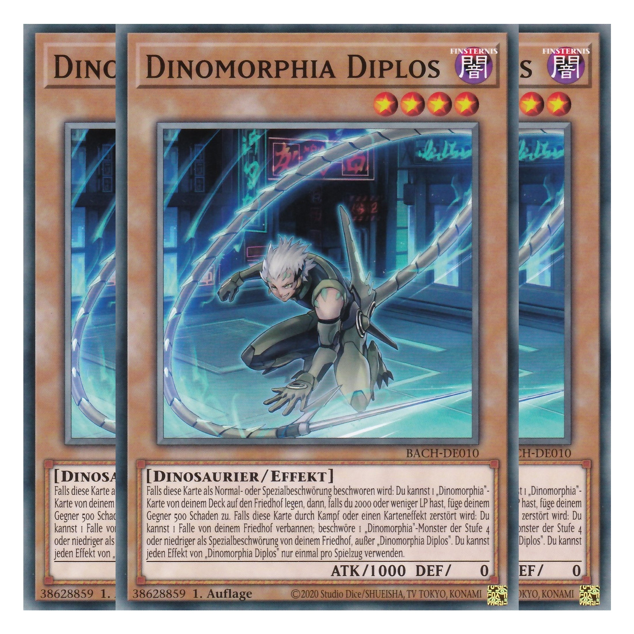Dinomorphia Diplos - BACH-DE010 - Common - Deutsch - 1. Auflage - Battle of Chaos - Yu-Gi-Oh! - Playset (3 Kopien)
