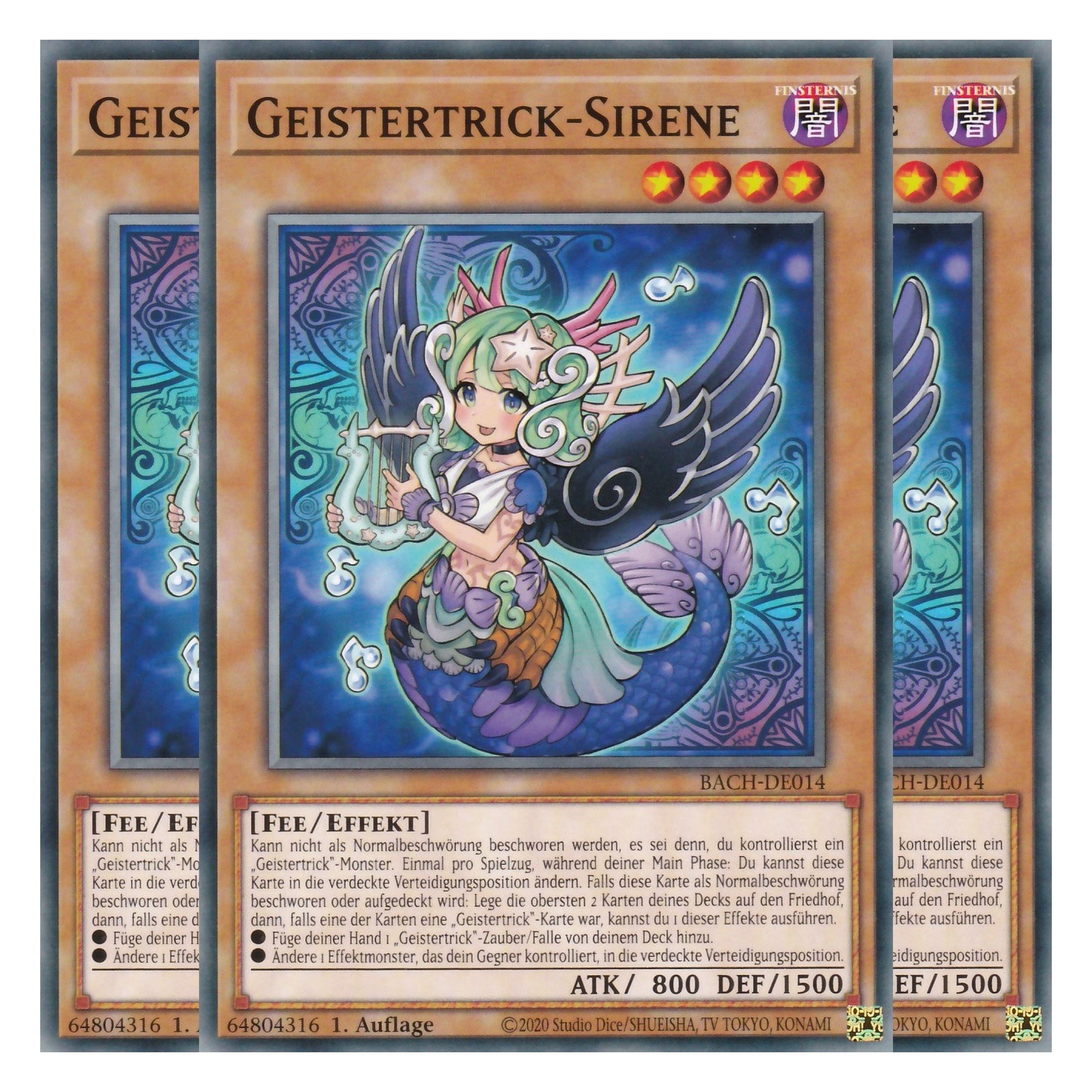 Geistertrick-Sirene - BACH-DE014 - Common - Deutsch - 1. Auflage - Battle of Chaos - Yu-Gi-Oh! - Playset (3 Kopien)