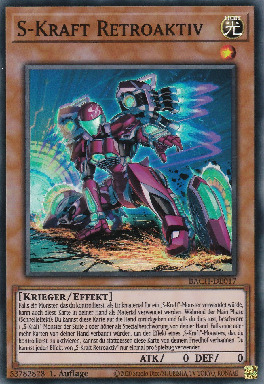 S-Kraft Retroaktiv - BACH-DE017 - Super Rare - Deutsch - 1. Auflage - Battle of Chaos