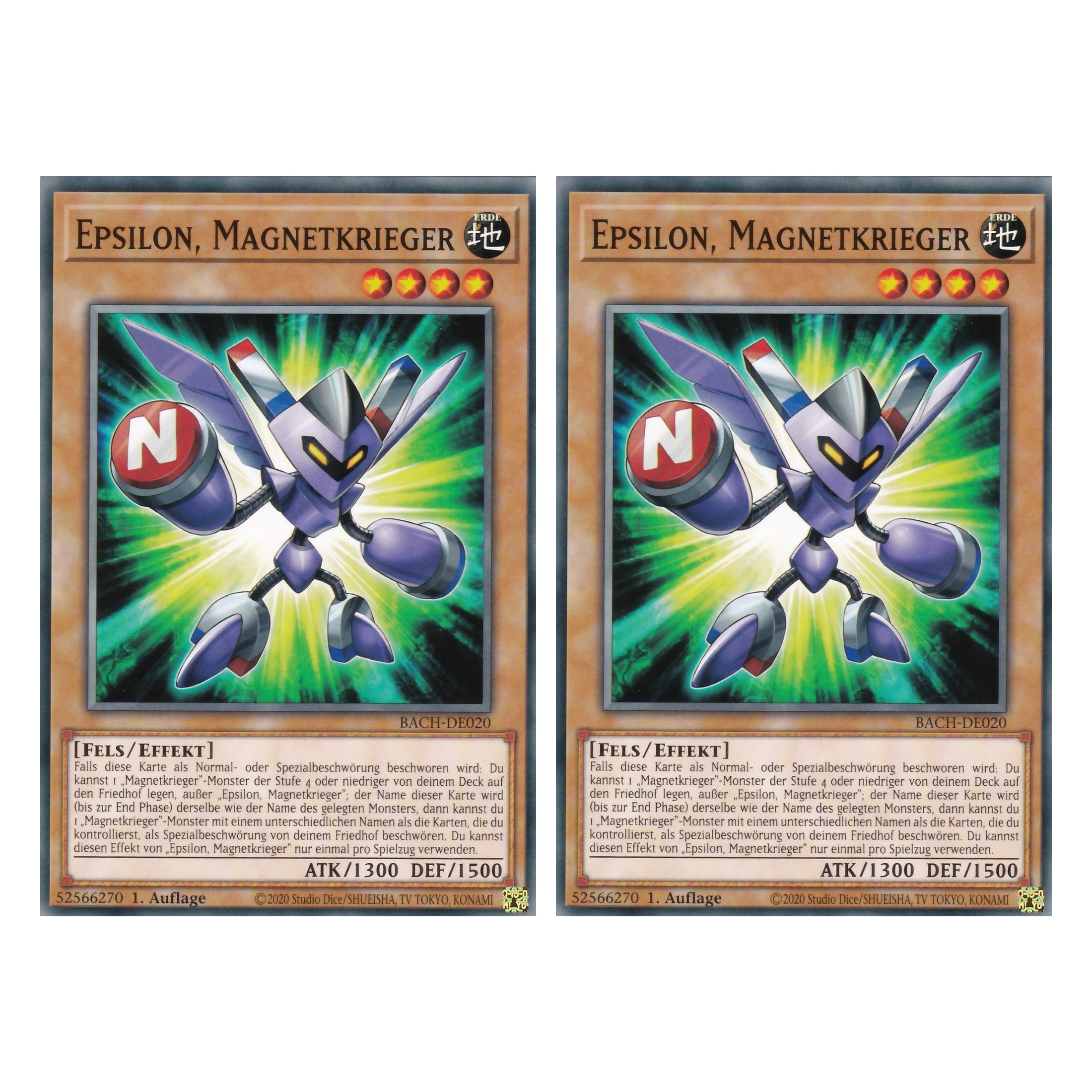 Epsilon, Magnetkrieger - BACH-DE020 - Common - Deutsch - 1. Auflage - Battle of Chaos - Yu-Gi-Oh! - Duo Set (2 Stück)