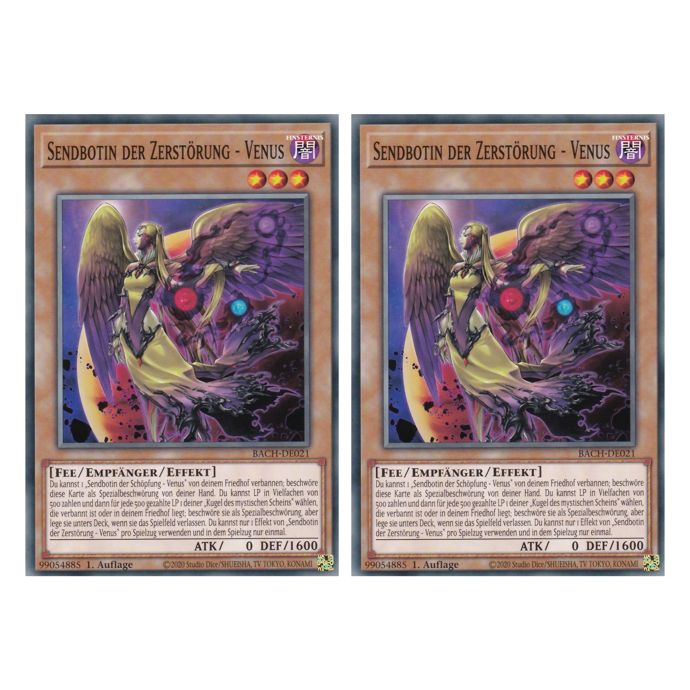 Sendbotin der Zerstörung - Venus - BACH-DE021 - Common - Deutsch - 1. Auflage - Battle of Chaos - Yu-Gi-Oh! - Duo Set (2 Stück)