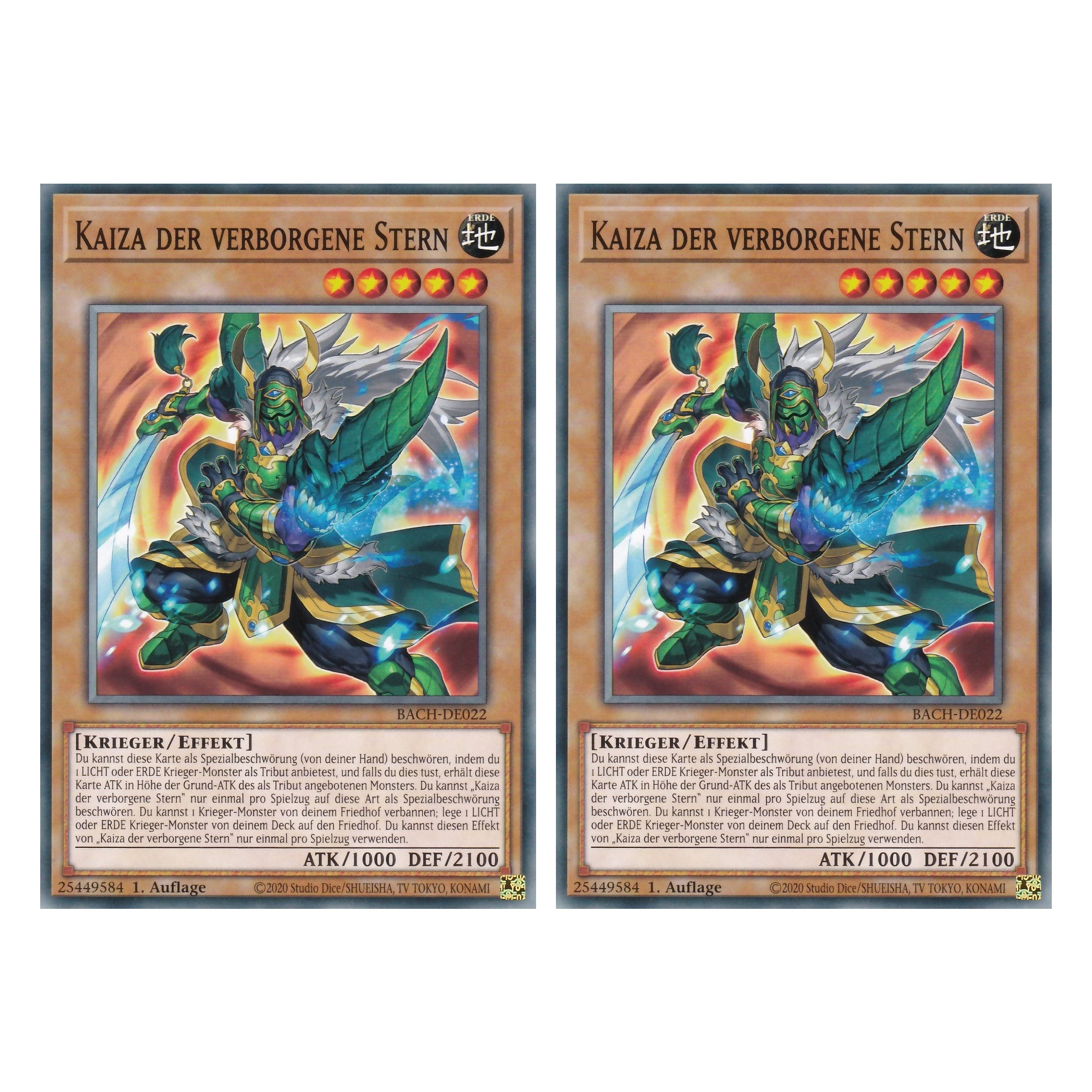 Kaiza der verborgene Stern - BACH-DE022 - Common - Deutsch - 1. Auflage - Battle of Chaos - Yu-Gi-Oh! - Duo Set (2 Stück)