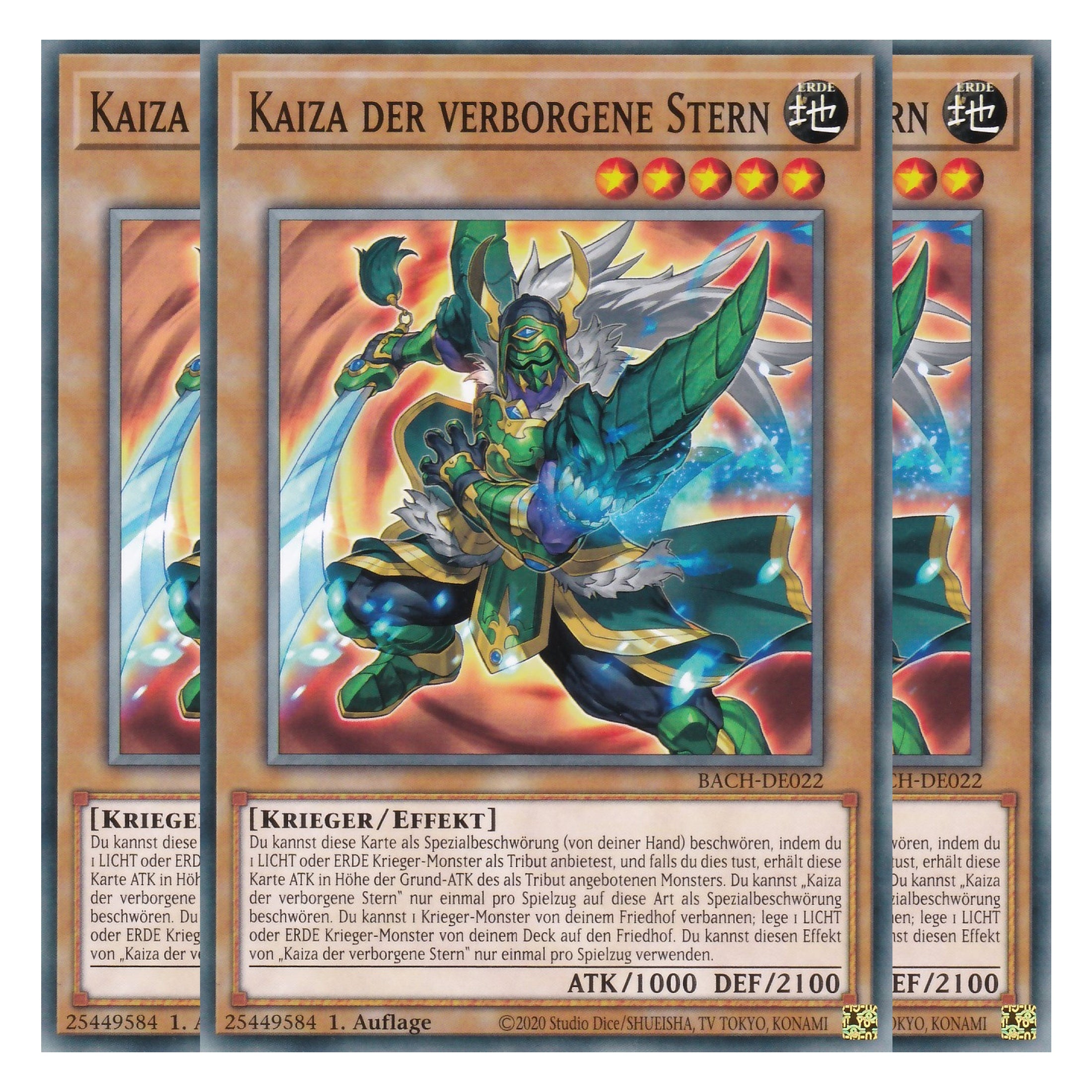 Kaiza der verborgene Stern - BACH-DE022 - Common - Deutsch - 1. Auflage - Battle of Chaos - Yu-Gi-Oh! - Playset (3 Kopien)