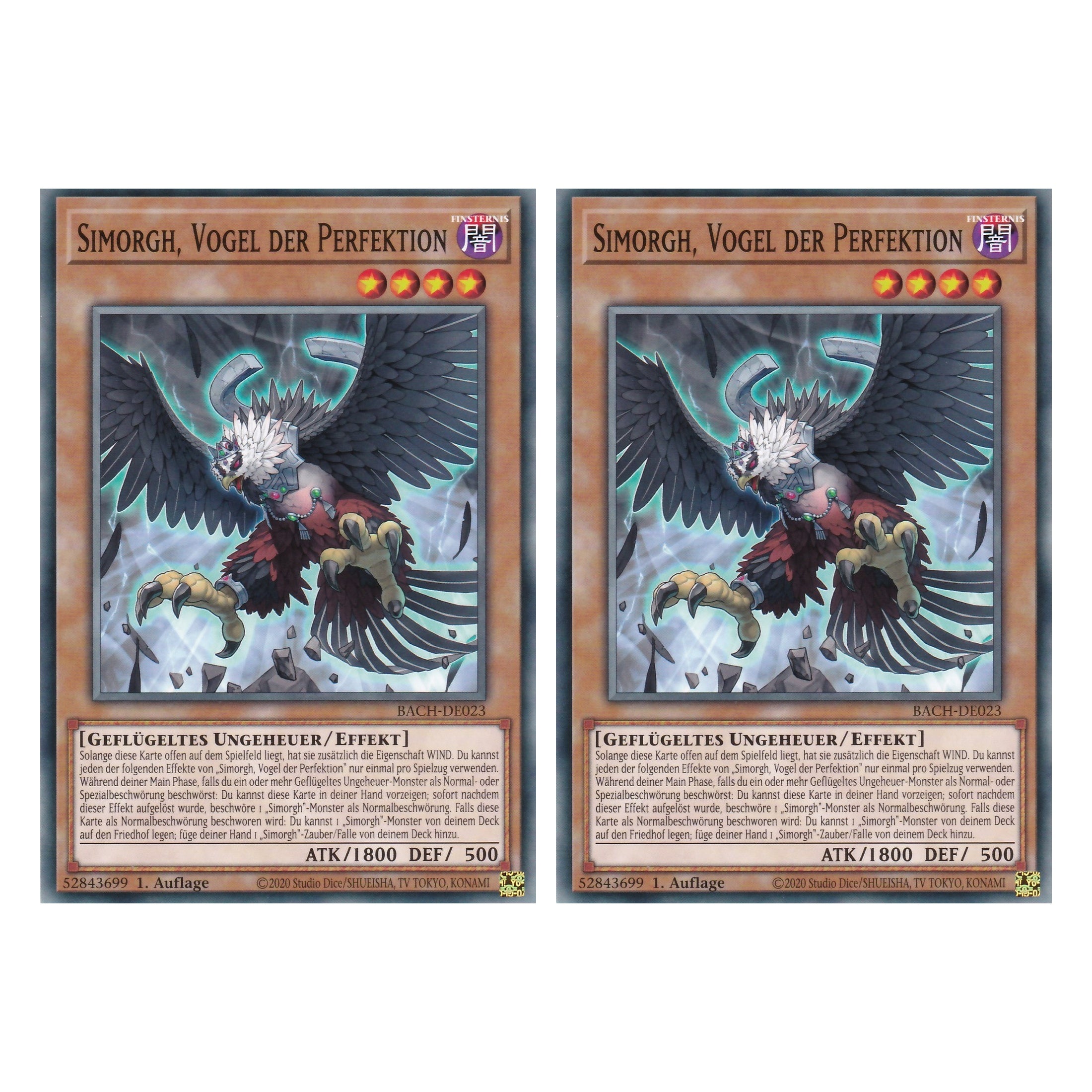 Simorgh, Vogel der Perfektion - BACH-DE023 - Common - Deutsch - 1. Auflage - Battle of Chaos - Yu-Gi-Oh! - Duo Set (2 Stück)