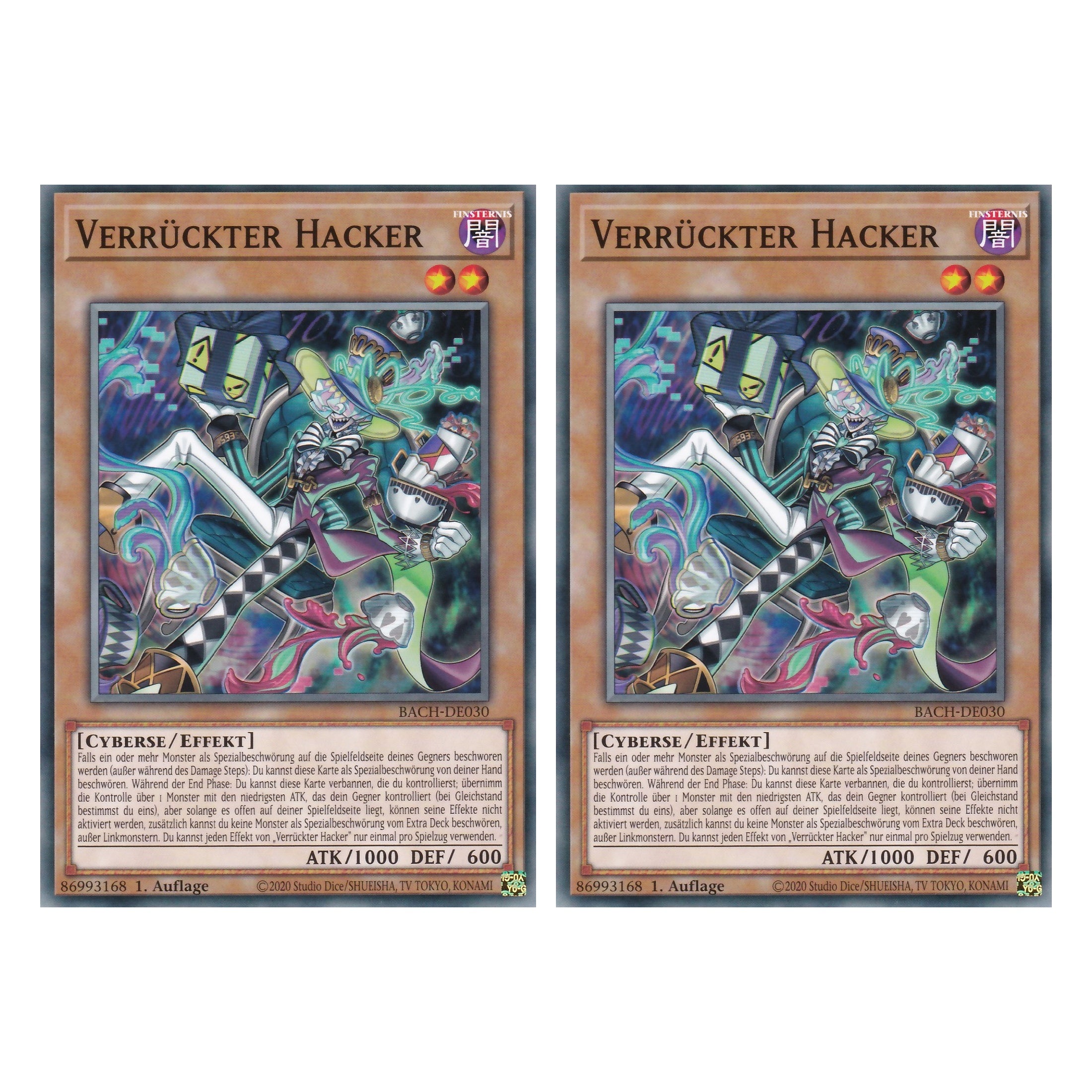 Verrückter Hacker - BACH-DE030 - Common - Deutsch - 1. Auflage - Battle of Chaos - Yu-Gi-Oh! - Duo Set (2 Stück)