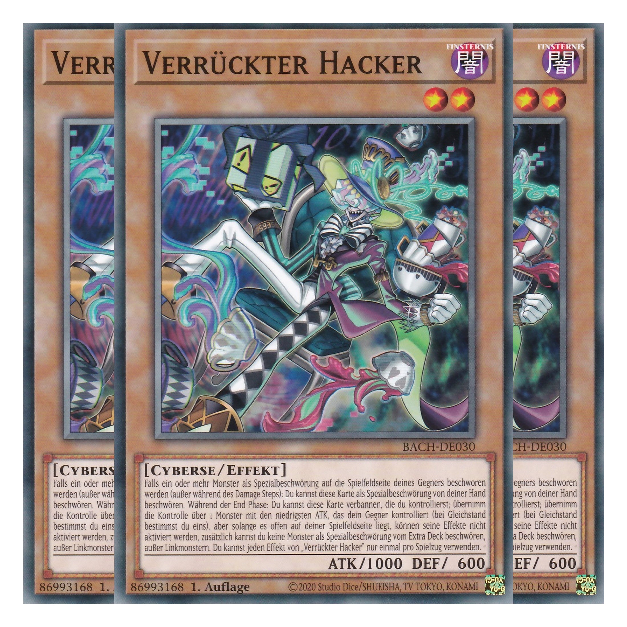 Verrückter Hacker - BACH-DE030 - Common - Deutsch - 1. Auflage - Battle of Chaos - Yu-Gi-Oh! - Playset (3 Kopien)