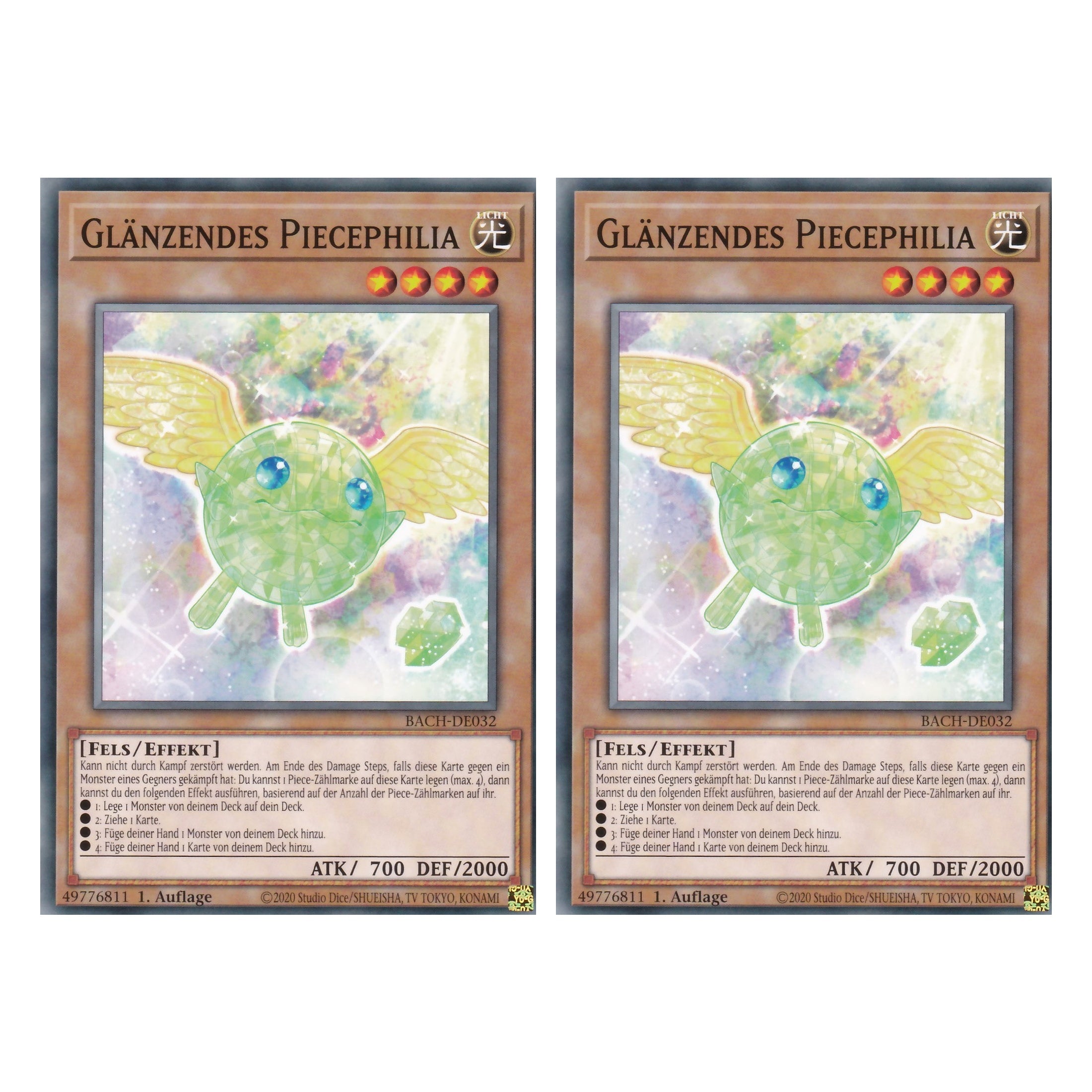 Glänzendes Piecephilia - BACH-DE032 - Common - Deutsch - 1. Auflage - Battle of Chaos - Yu-Gi-Oh! - Duo Set (2 Stück)