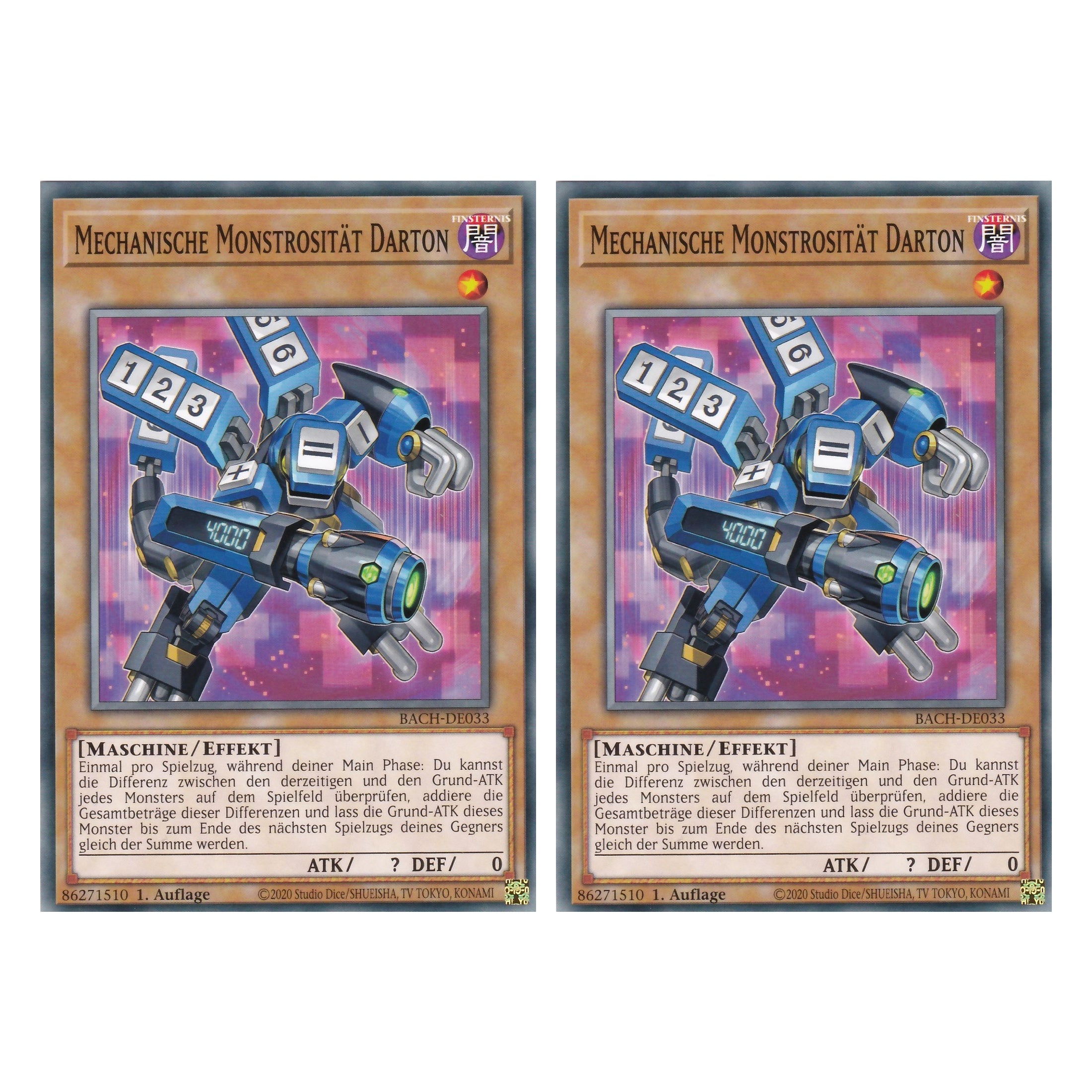 Mechanische Monstrosität Darton - BACH-DE033 - Common - Deutsch - 1. Auflage - Battle of Chaos - Yu-Gi-Oh! - Duo Set (2 Stück)
