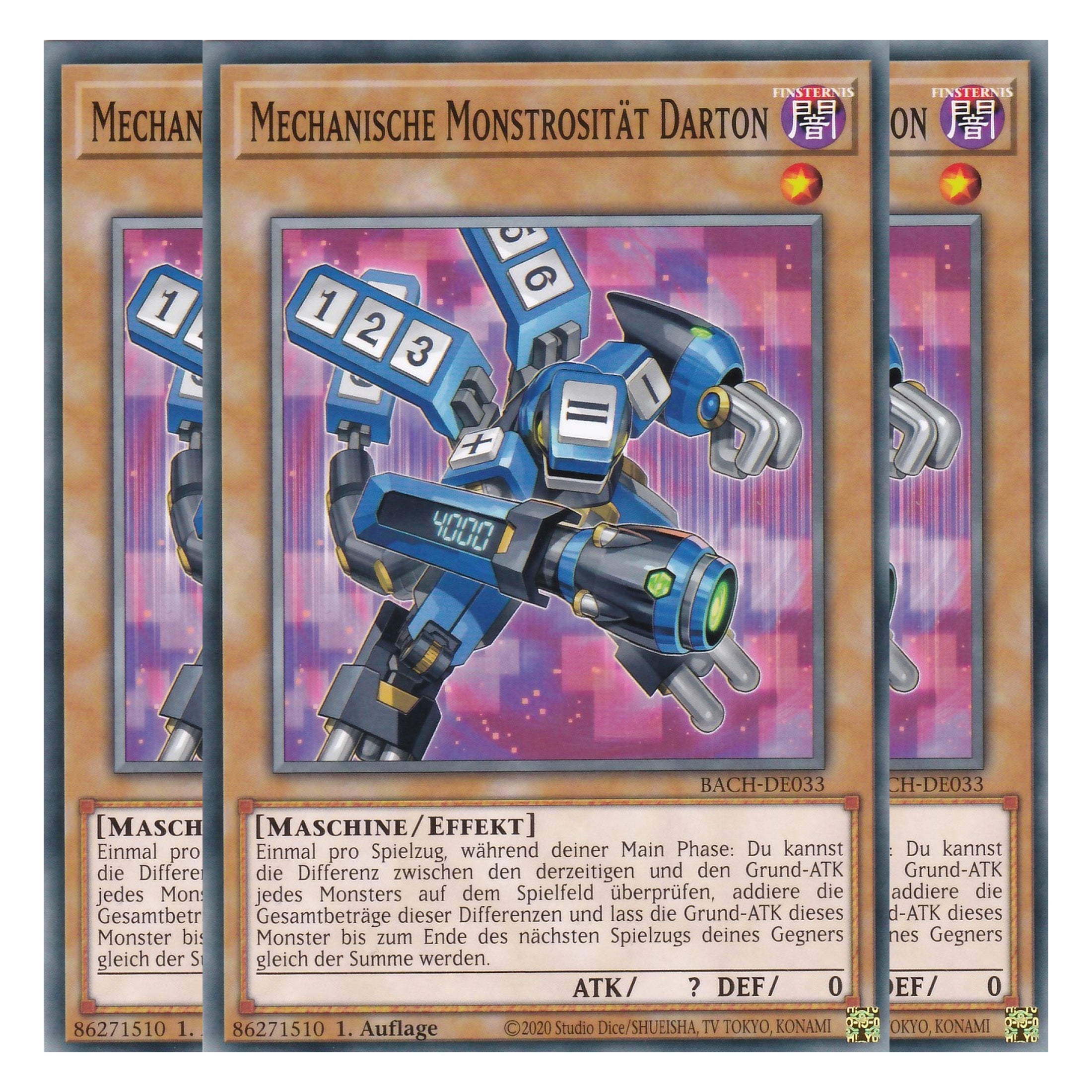 Mechanische Monstrosität Darton - BACH-DE033 - Common - Deutsch - 1. Auflage - Battle of Chaos - Yu-Gi-Oh! - Playset (3 Kopien)