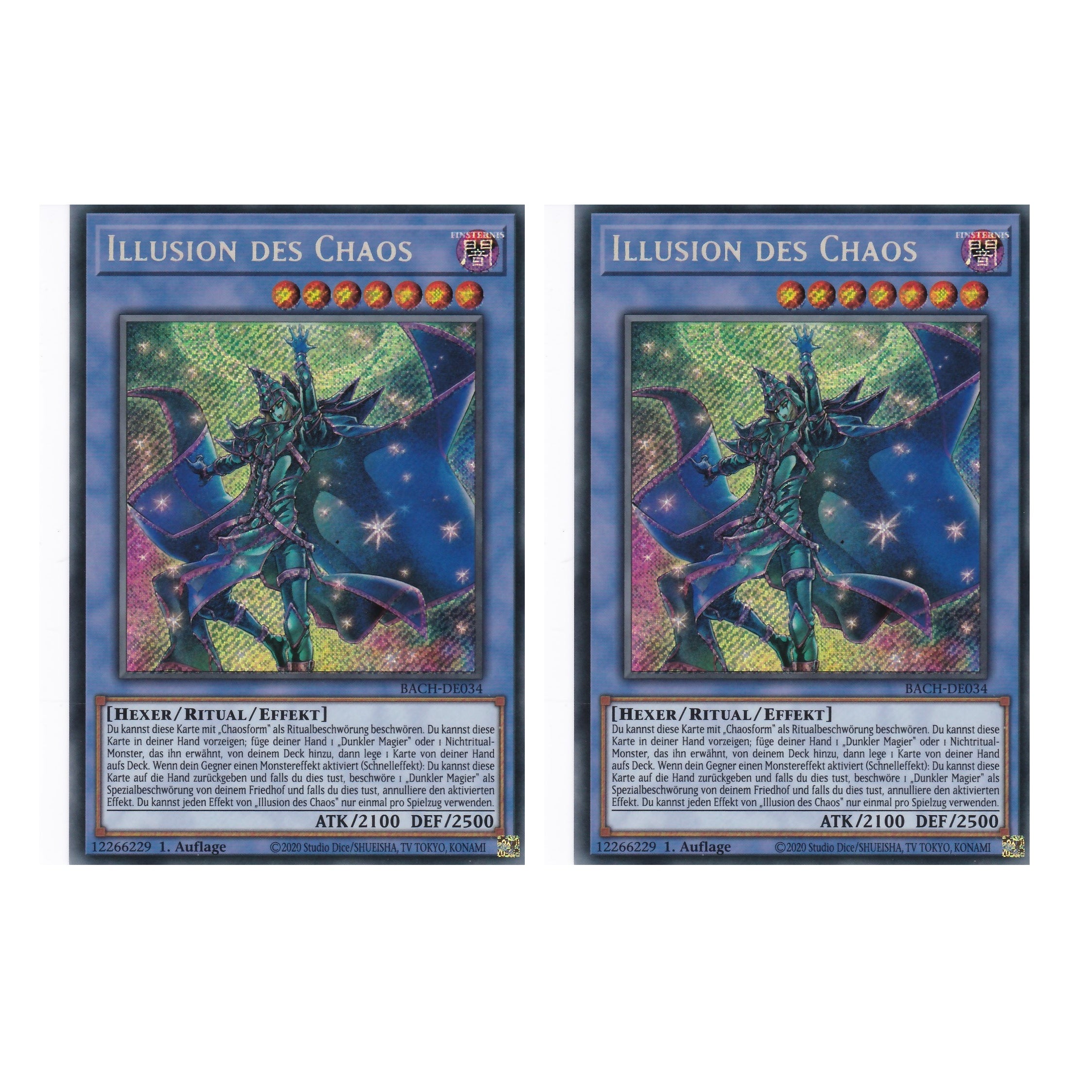 Illusion des Chaos - BACH-DE034 - Secret Rare - Deutsch - 1. Auflage - Battle of Chaos - Yu-Gi-Oh! - Duo Set (2 Stück)